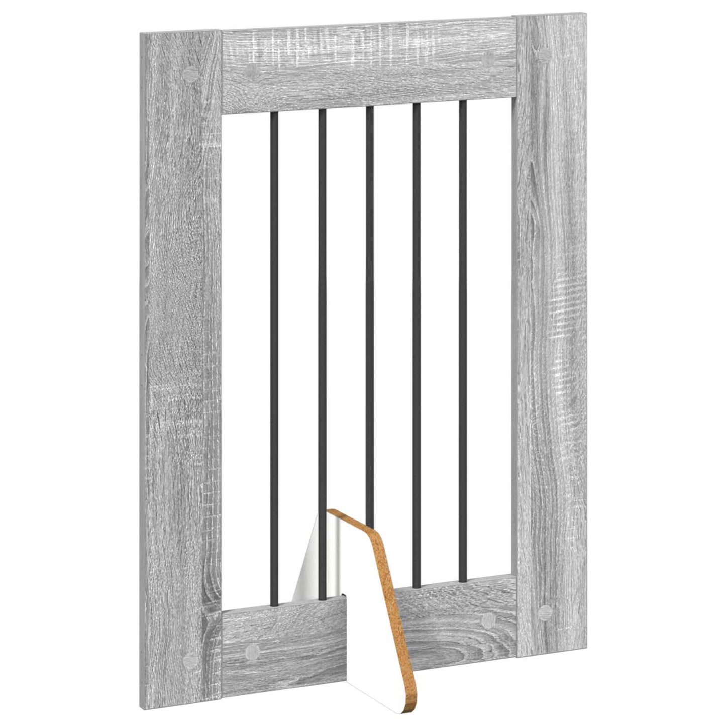 Hondenhekje met standaards 6 pcs Grijs sonoma 60 x 80 cm is nu te koop bij PeponiXL, paradijselijk wonen!