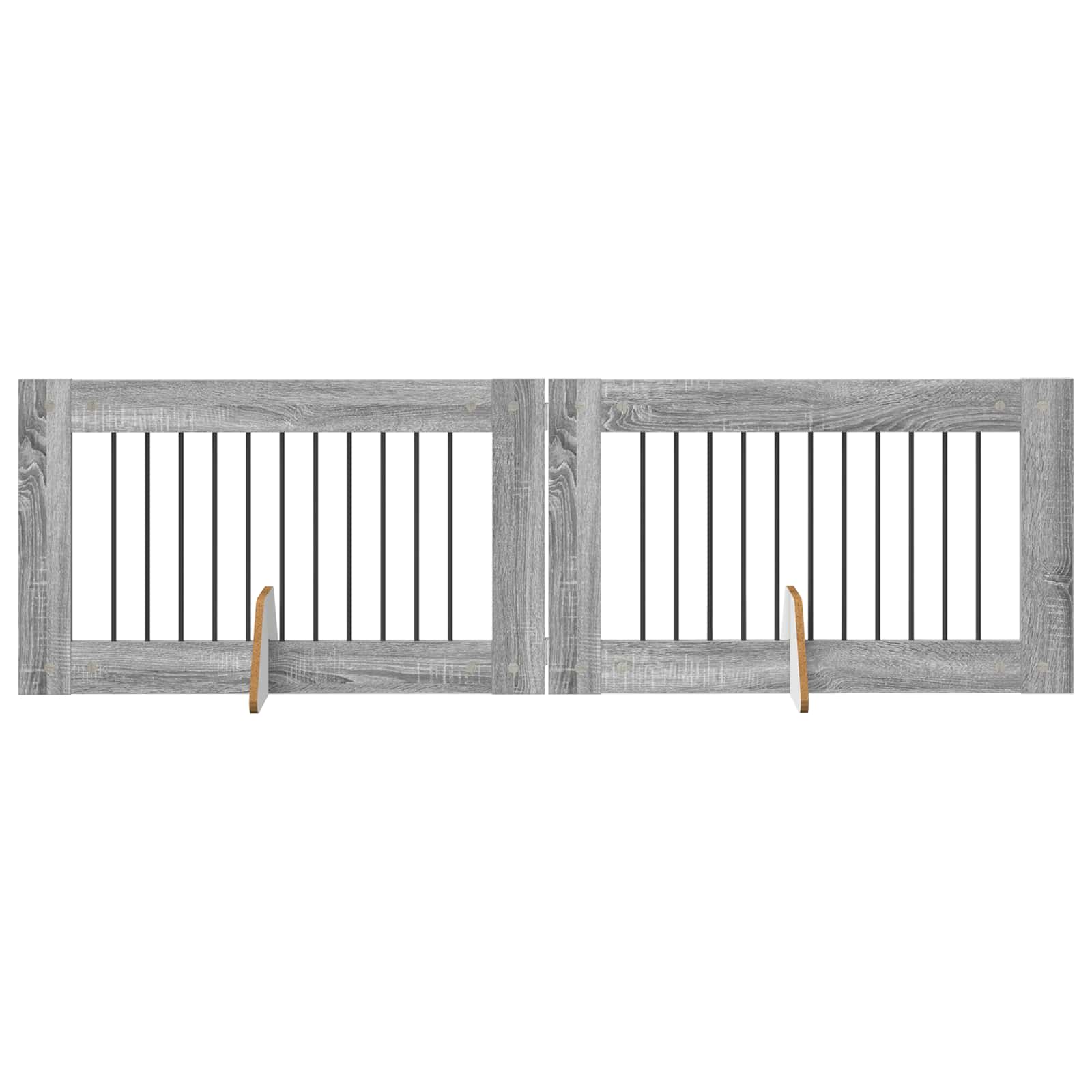 Hondenhekje met standaards 2 pcs Grijs sonoma 100 x 60 cm is nu te koop bij PeponiXL, paradijselijk wonen!