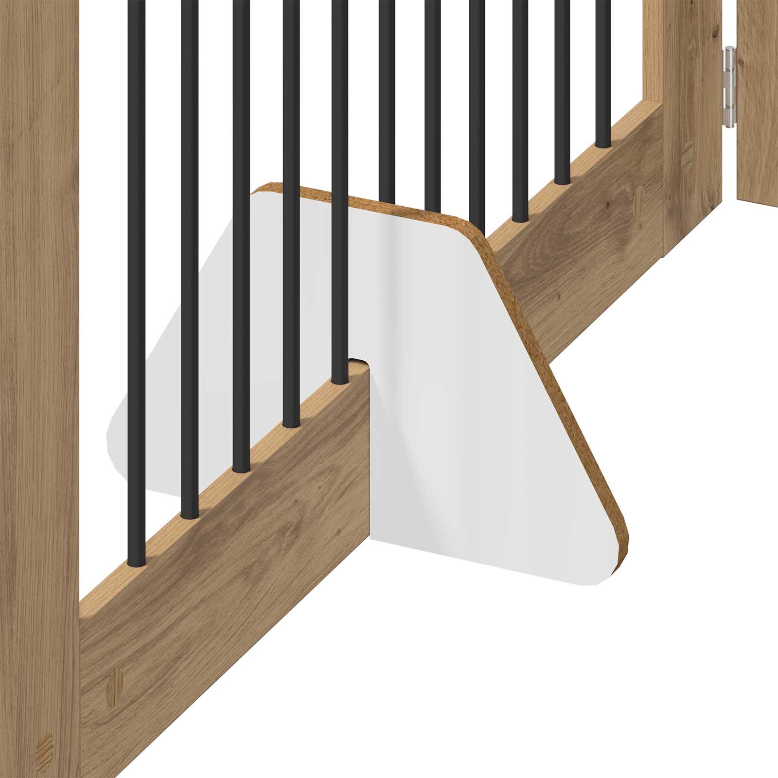 Opvouwbaar hondenhek met standaards 2 pcs Artisanaal eiken is nu te koop bij PeponiXL, paradijselijk wonen!