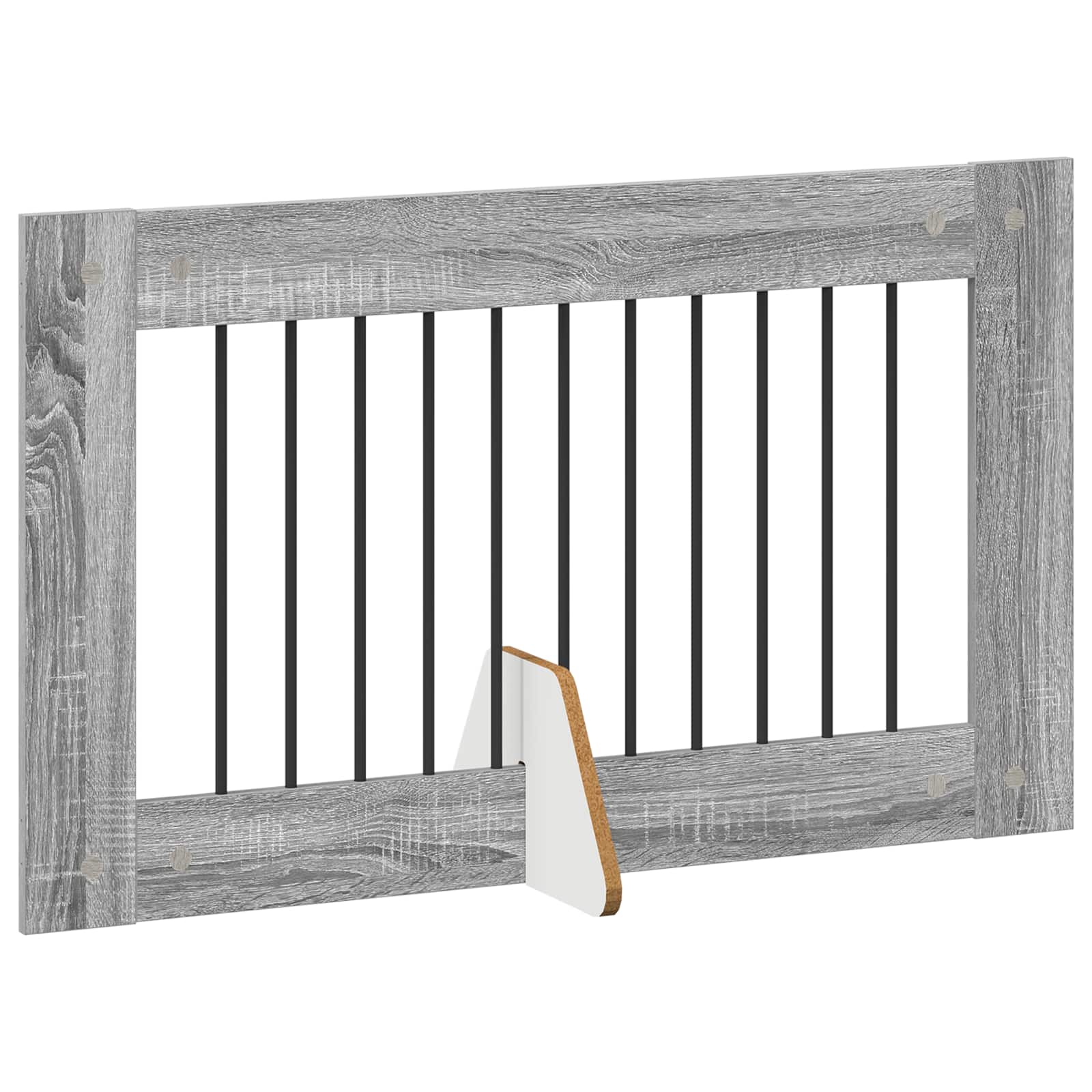 Hondenhekje met standaards 4 pcs Grijs sonoma 100 x 60 cm is nu te koop bij PeponiXL, paradijselijk wonen!