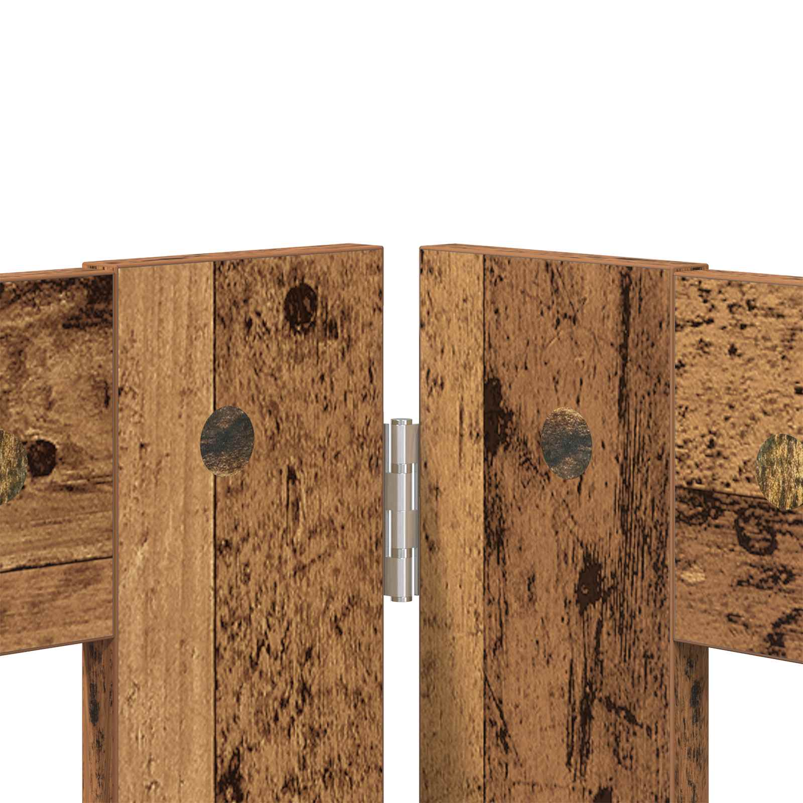 Hondenhekje met standaards 4 pcs Oud hout 100 x 60 cm is nu te koop bij PeponiXL, paradijselijk wonen!