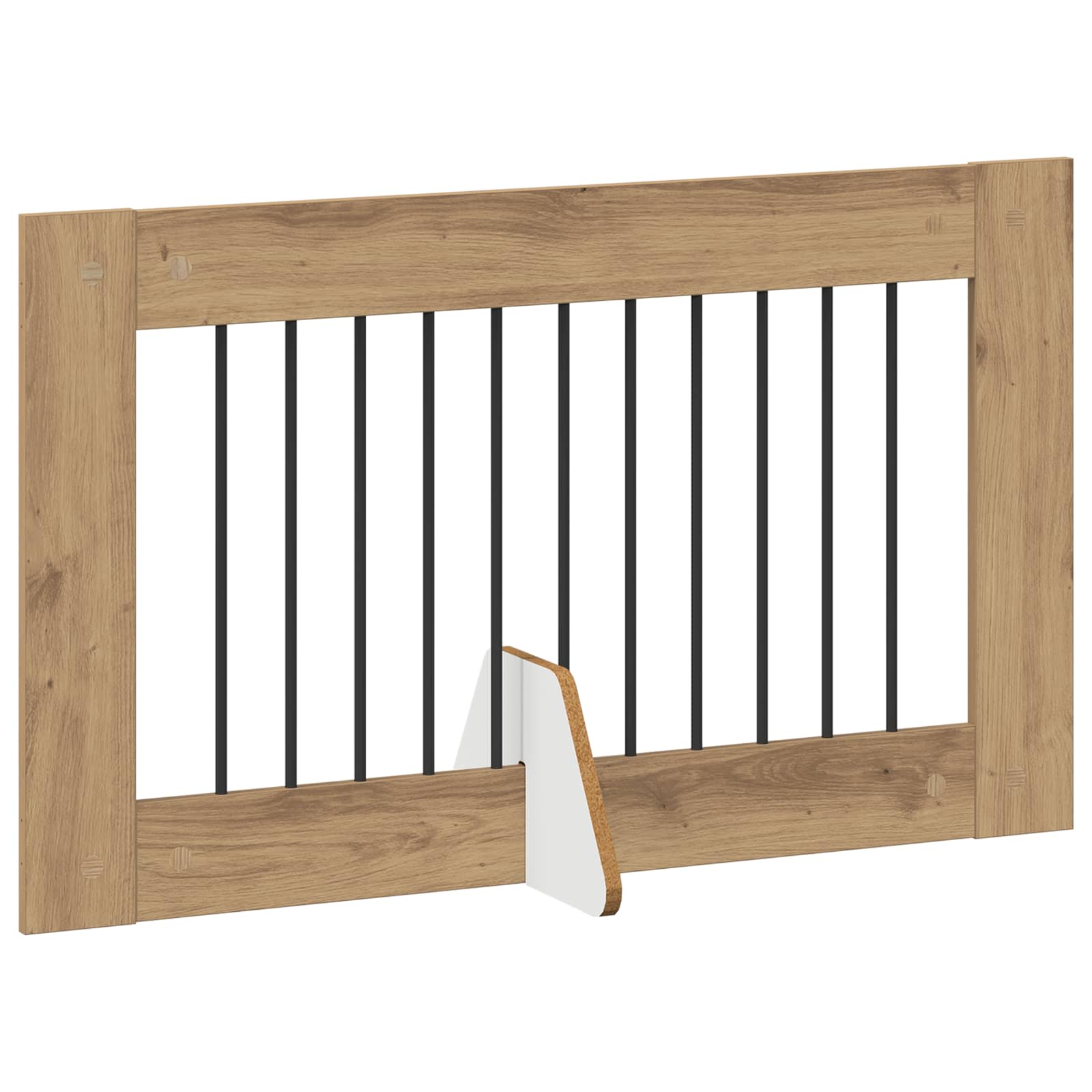 Opvouwbaar hondenhek met standaards 4 pcs Artisanaal eiken is nu te koop bij PeponiXL, paradijselijk wonen!