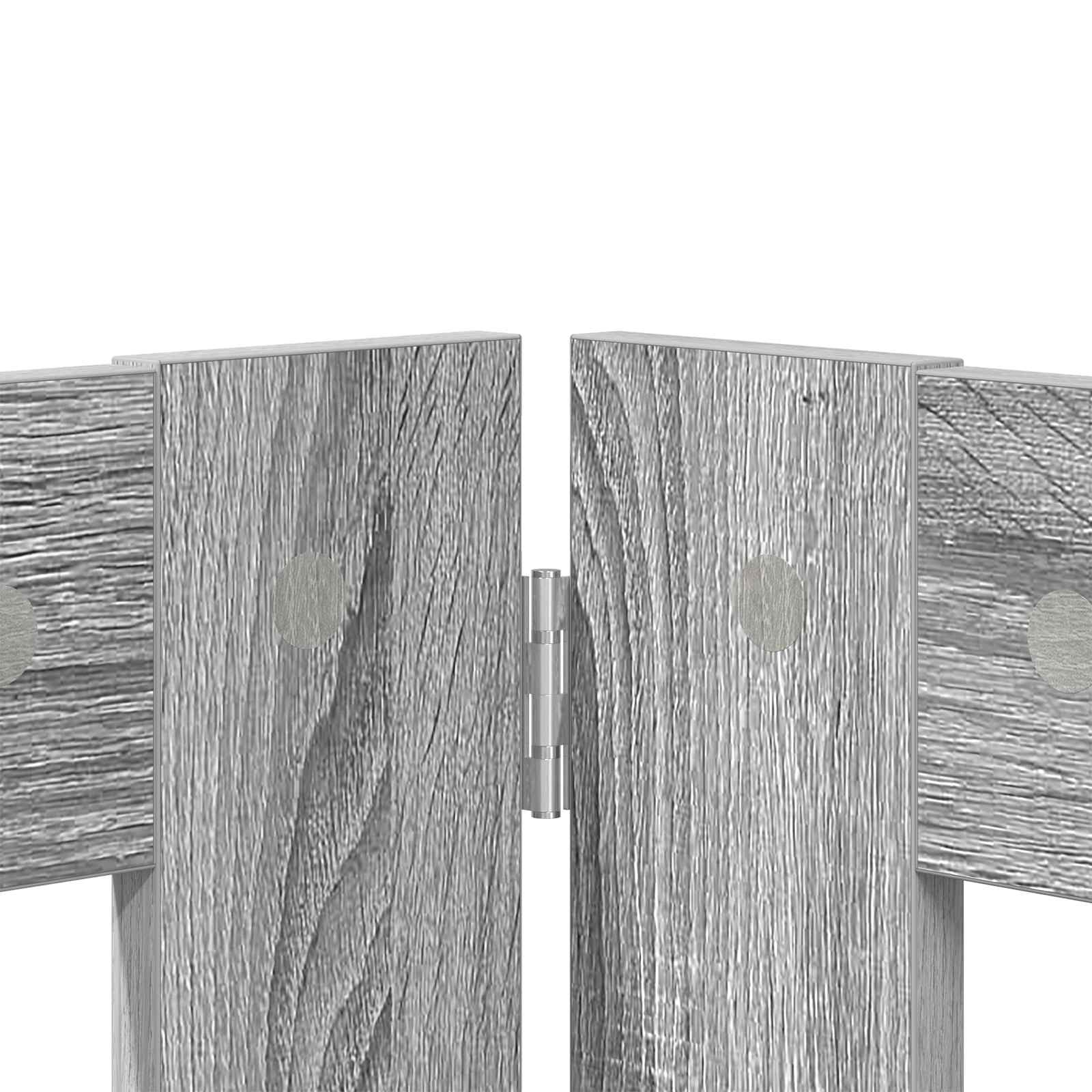 Hondenhekje met standaards 6 pcs Grijs sonoma 100 x 60 cm is nu te koop bij PeponiXL, paradijselijk wonen!