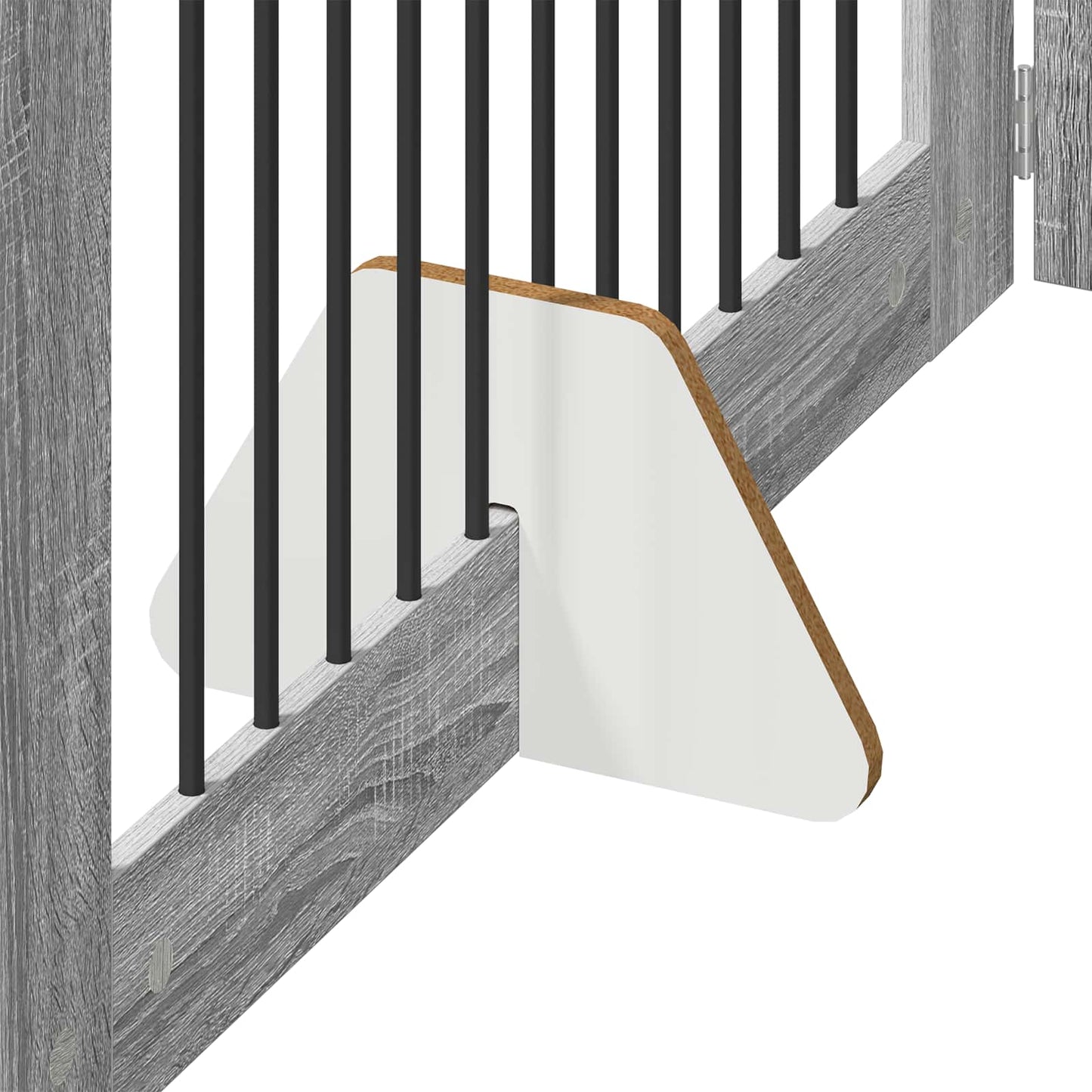 Hondenhekje met standaards 6 pcs Grijs sonoma 100 x 60 cm is nu te koop bij PeponiXL, paradijselijk wonen!