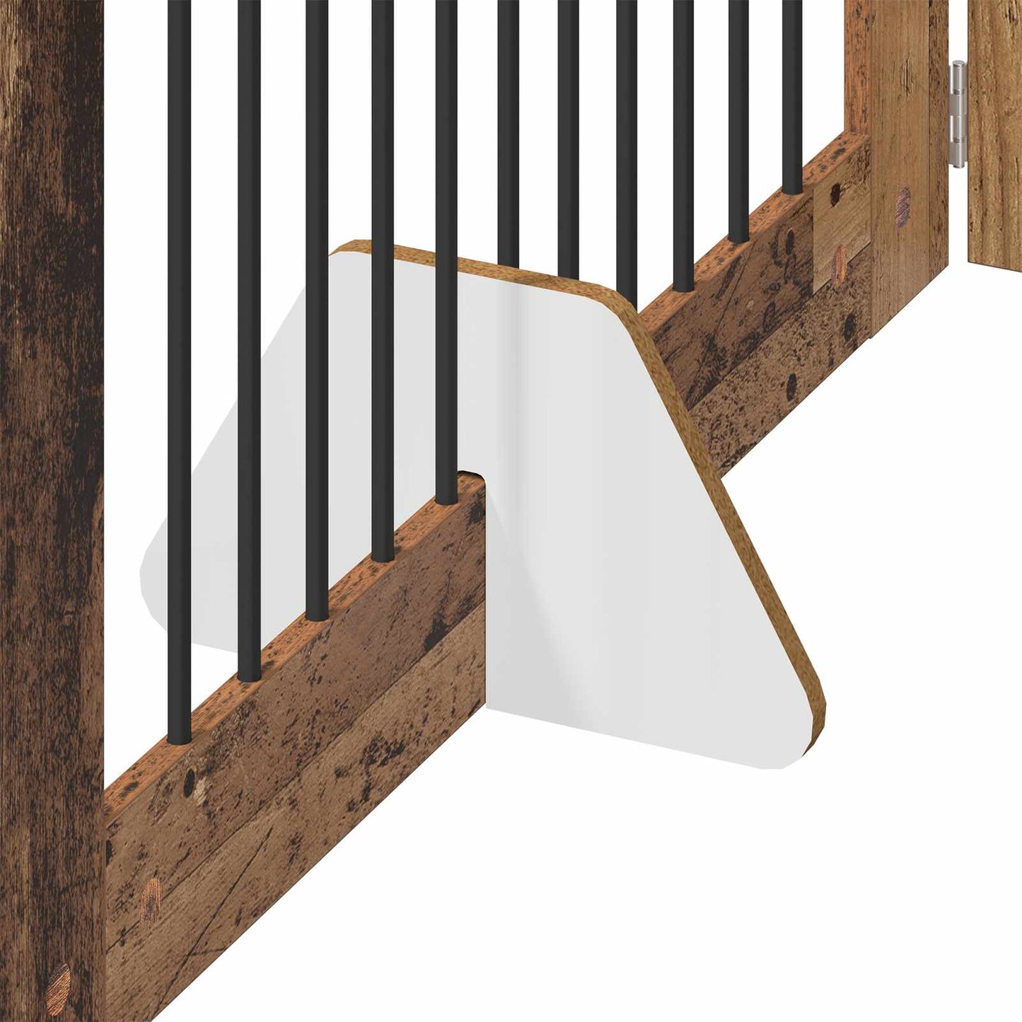 Hondenhekje met standaards 6 pcs Oud hout 100 x 60 cm is nu te koop bij PeponiXL, paradijselijk wonen!