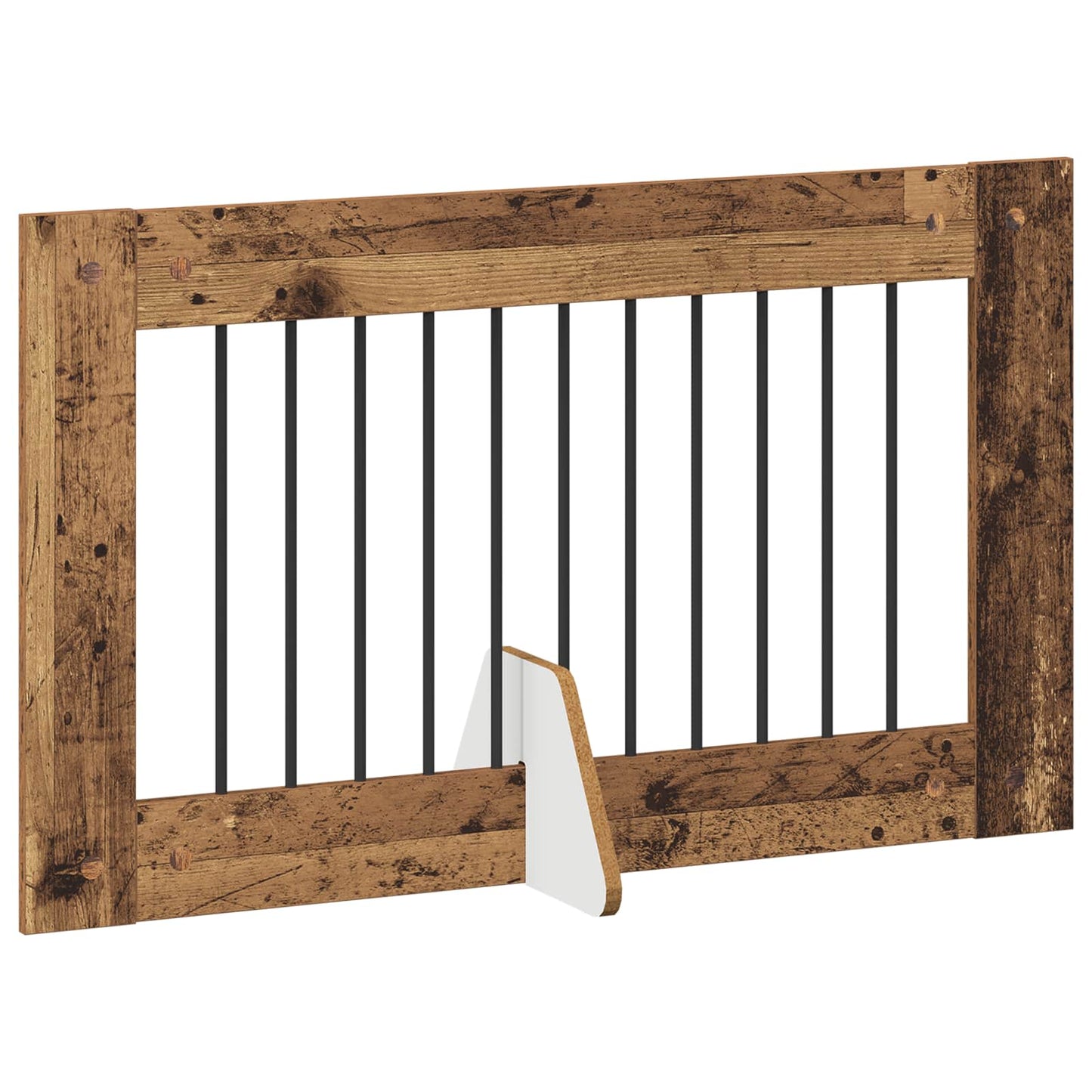 Hondenhekje met standaards 6 pcs Oud hout 100 x 60 cm is nu te koop bij PeponiXL, paradijselijk wonen!