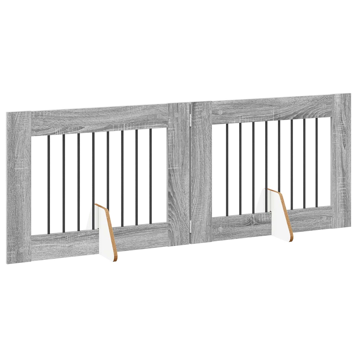 Hondenhekje met standaards 2 pcs Grijs sonoma 80 x 60 cm is nu te koop bij PeponiXL, paradijselijk wonen!