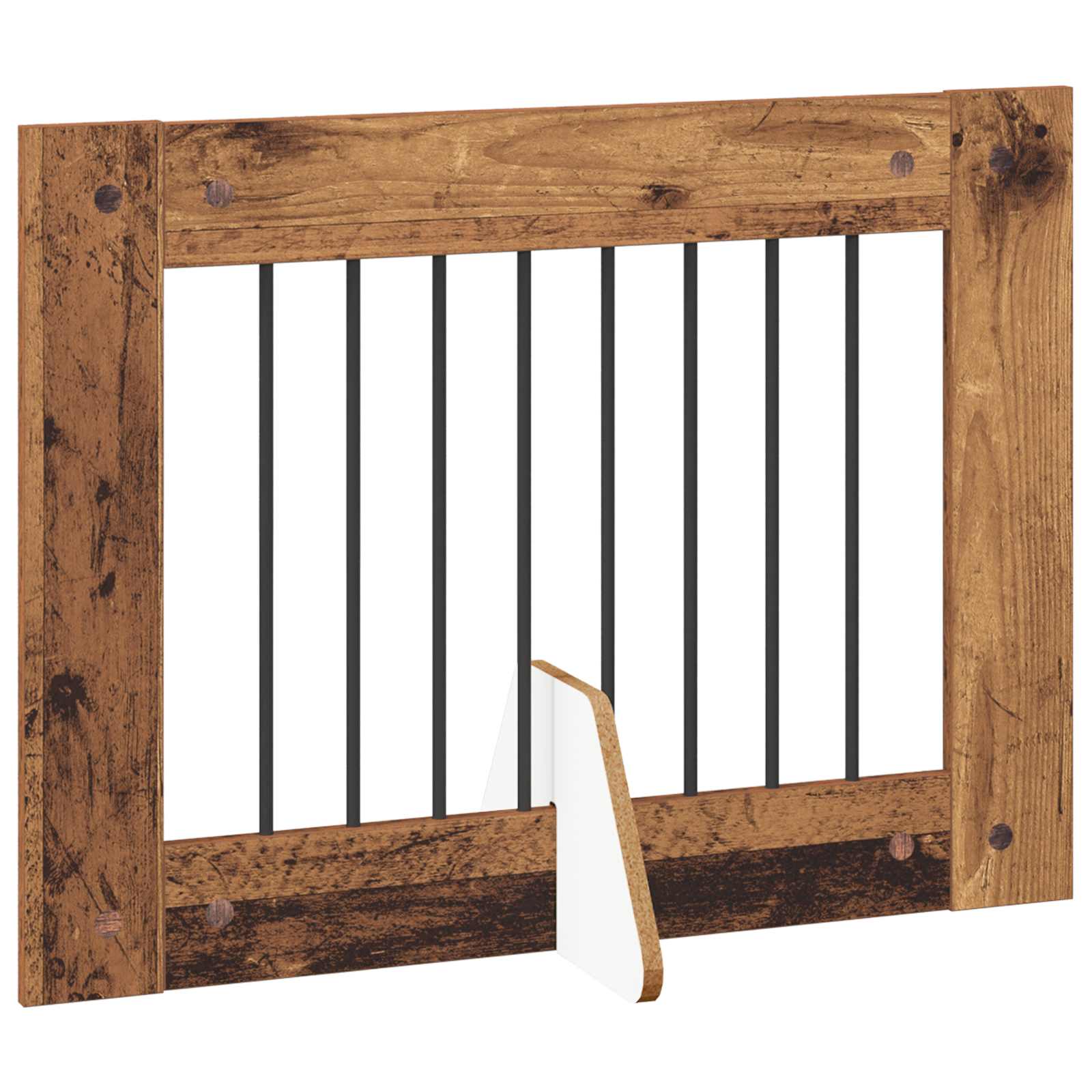 Hondenhekje met standaards 2 pcs Oud hout 80 x 60 cm is nu te koop bij PeponiXL, paradijselijk wonen!