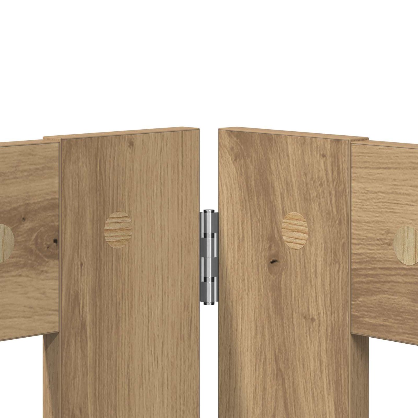 Opvouwbaar hondenhek met standaards 2 pcs Artisanaal eiken is nu te koop bij PeponiXL, paradijselijk wonen!