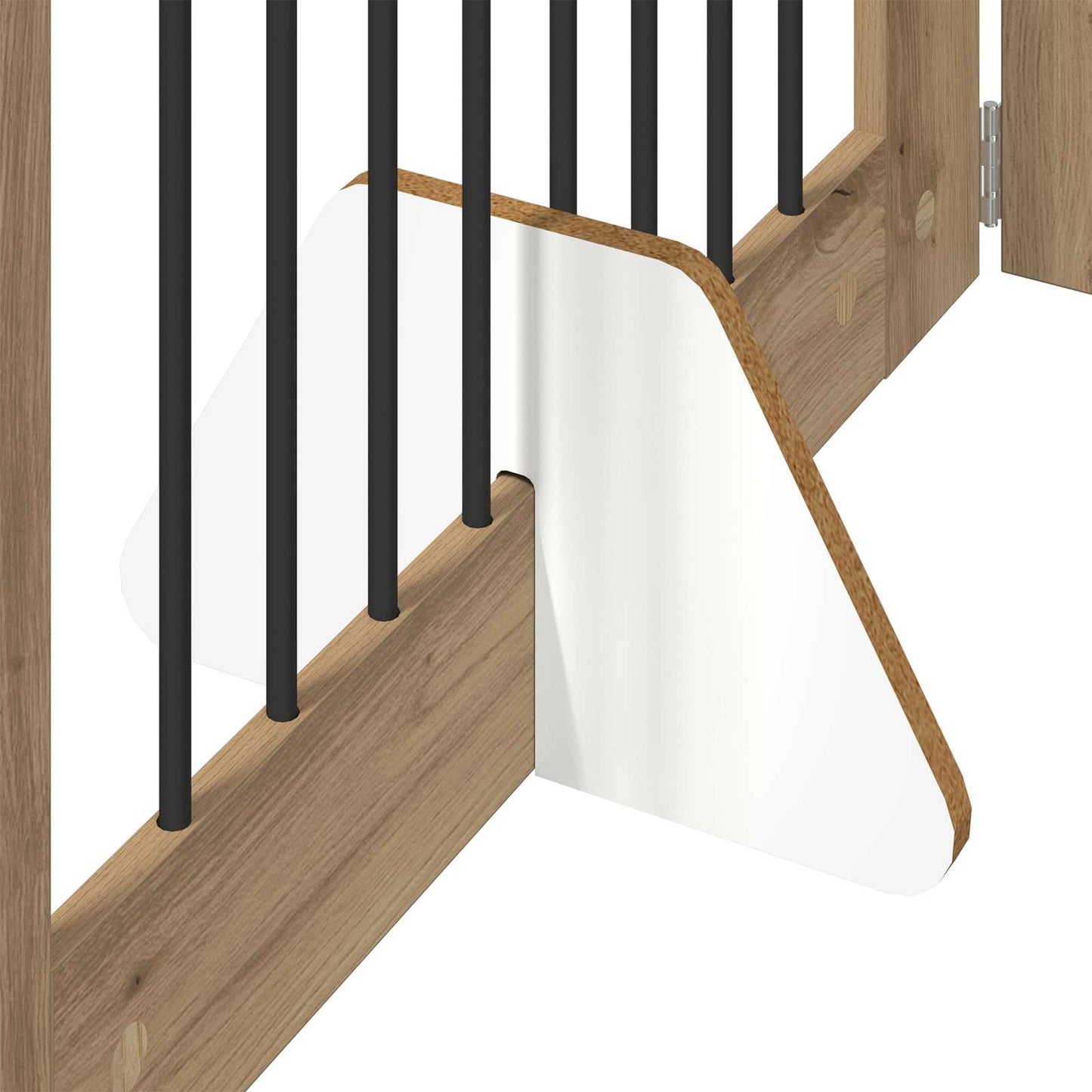 Opvouwbaar hondenhek met standaards 2 pcs Artisanaal eiken is nu te koop bij PeponiXL, paradijselijk wonen!