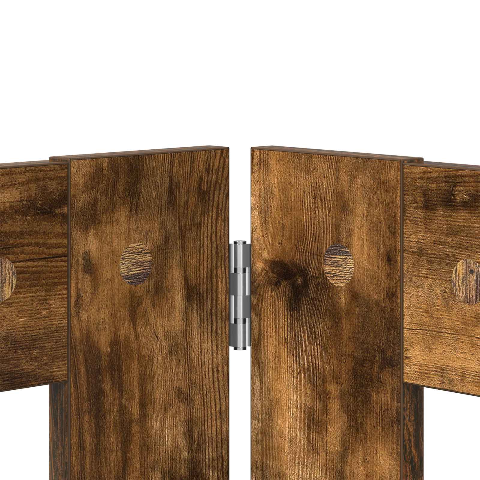 Hondenhekje met standaards 4 pcs Gerookt eiken 80 x 60 cm is nu te koop bij PeponiXL, paradijselijk wonen!