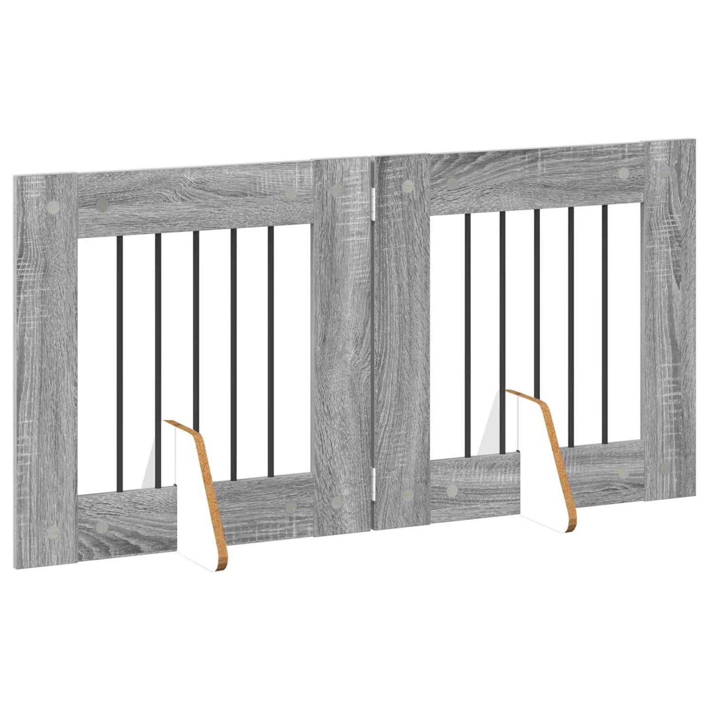 Hondenhekje met standaards 2 pcs Grijs sonoma 60 x 60 cm is nu te koop bij PeponiXL, paradijselijk wonen!