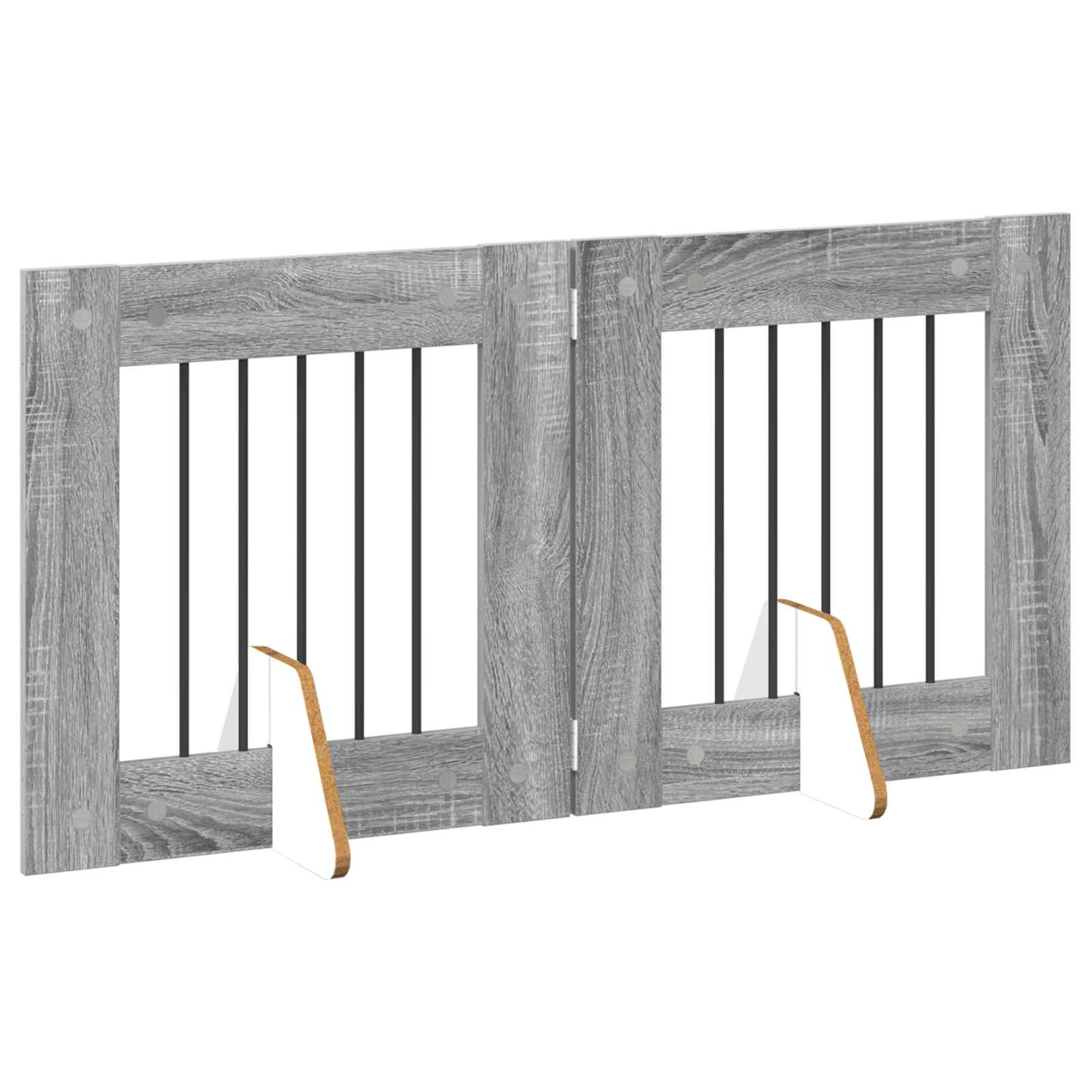 Hondenhekje met standaards 2 pcs Grijs sonoma 60 x 60 cm is nu te koop bij PeponiXL, paradijselijk wonen!