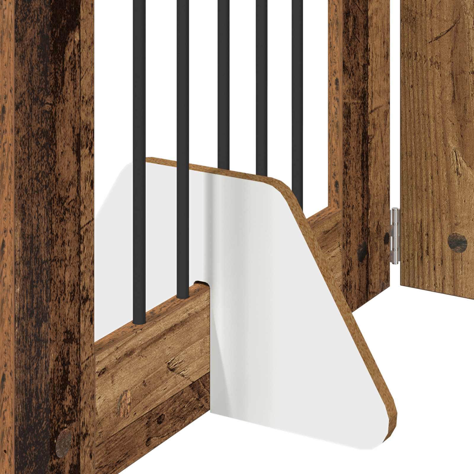 Hondenhekje met standaards 2 pcs Oud hout 60 x 60 cm is nu te koop bij PeponiXL, paradijselijk wonen!