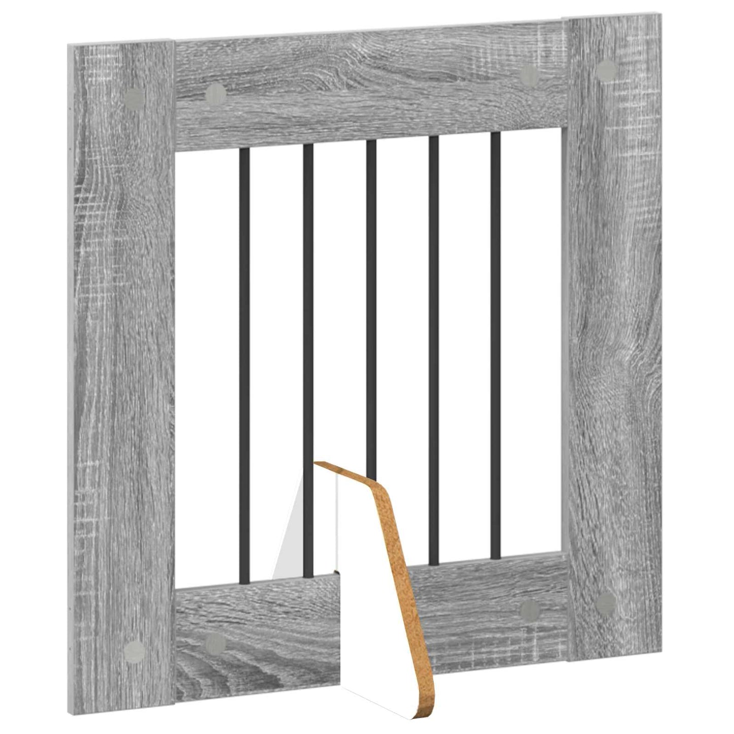 Hondenhekje met standaards 4 pcs Grijs sonoma 60 x 60 cm is nu te koop bij PeponiXL, paradijselijk wonen!