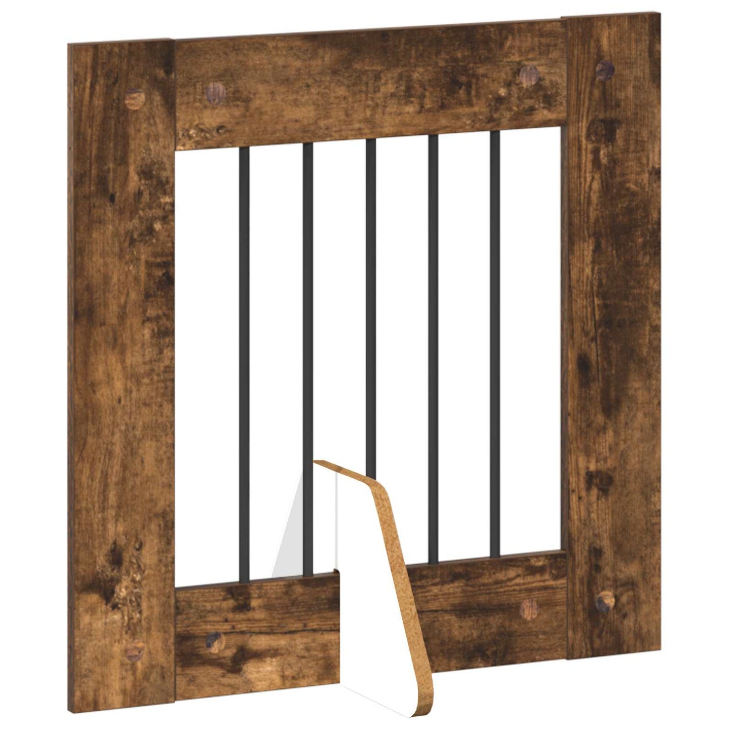 Hondenhekje met standaards 6 pcs Gerookt eiken 60 x 60 cm is nu te koop bij PeponiXL, paradijselijk wonen!