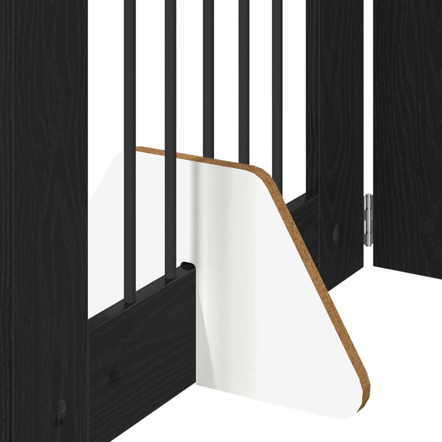 Hondenhekje met standaards 8 pcs Zwart eiken 60 x 60 cm is nu te koop bij PeponiXL, paradijselijk wonen!