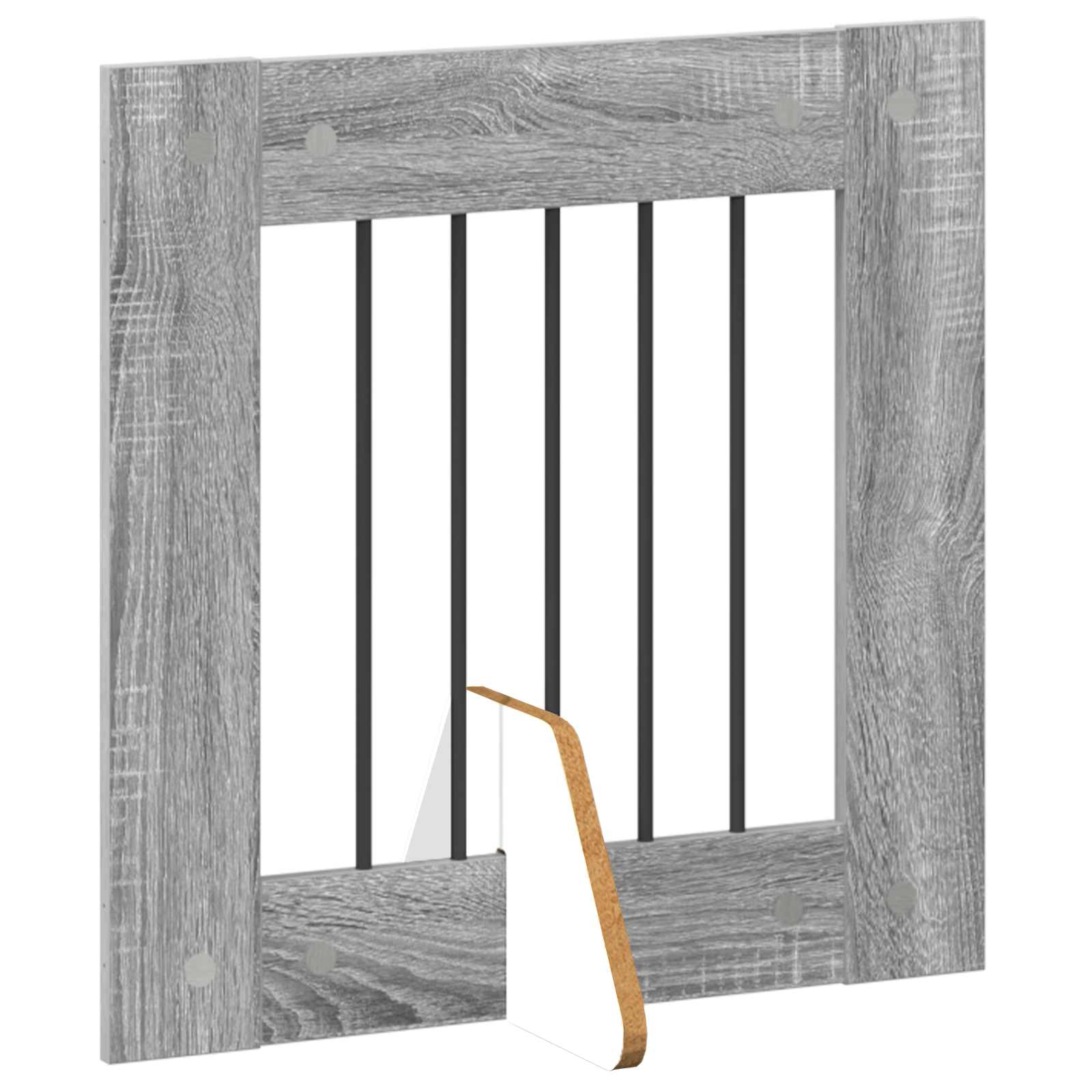 Hondenhekje met standaards 8 pcs Grijs sonoma 60 x 60 cm is nu te koop bij PeponiXL, paradijselijk wonen!