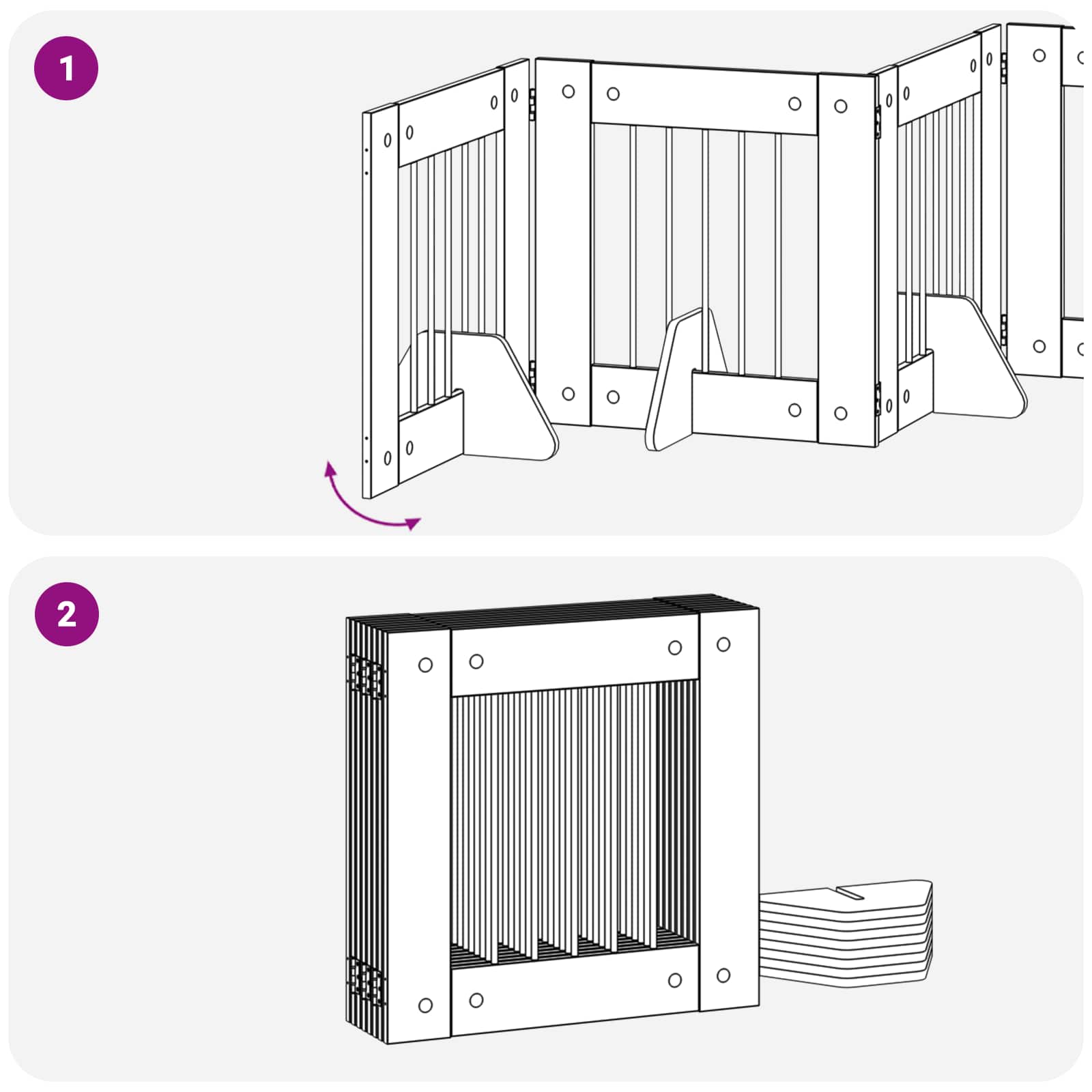 Hondenhekje met standaards 8 pcs Grijs sonoma 60 x 60 cm is nu te koop bij PeponiXL, paradijselijk wonen!