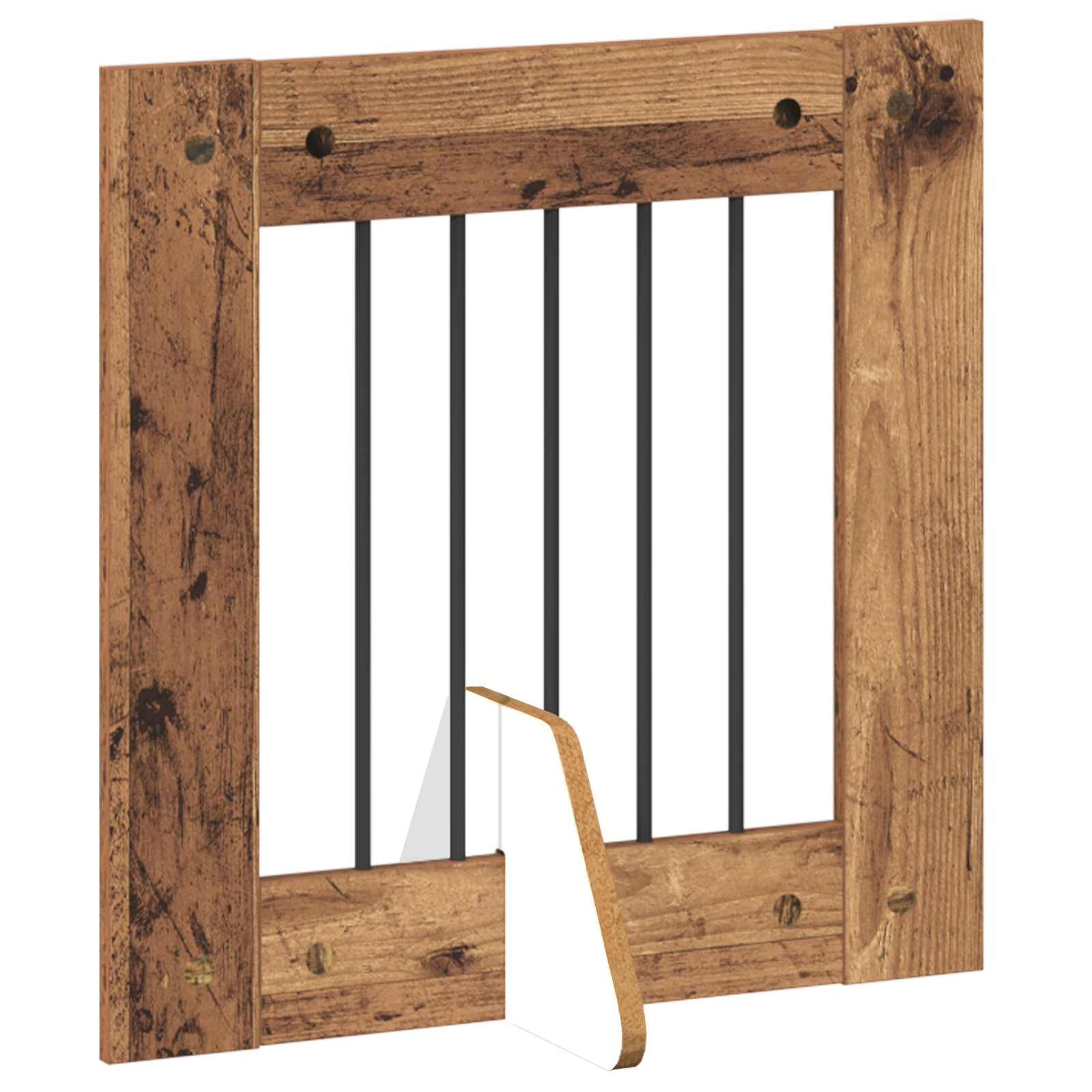 Hondenhekje met standaards 8 pcs Oud hout 60 x 60 cm is nu te koop bij PeponiXL, paradijselijk wonen!