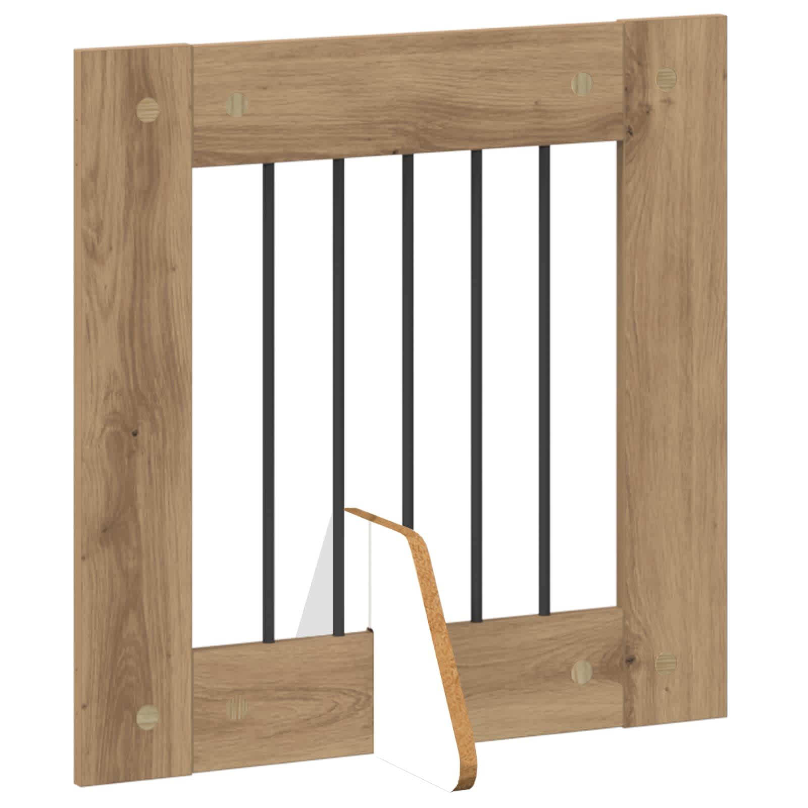 Opvouwbaar hondenhek met standaards 8 pcs Artisanaal eiken is nu te koop bij PeponiXL, paradijselijk wonen!