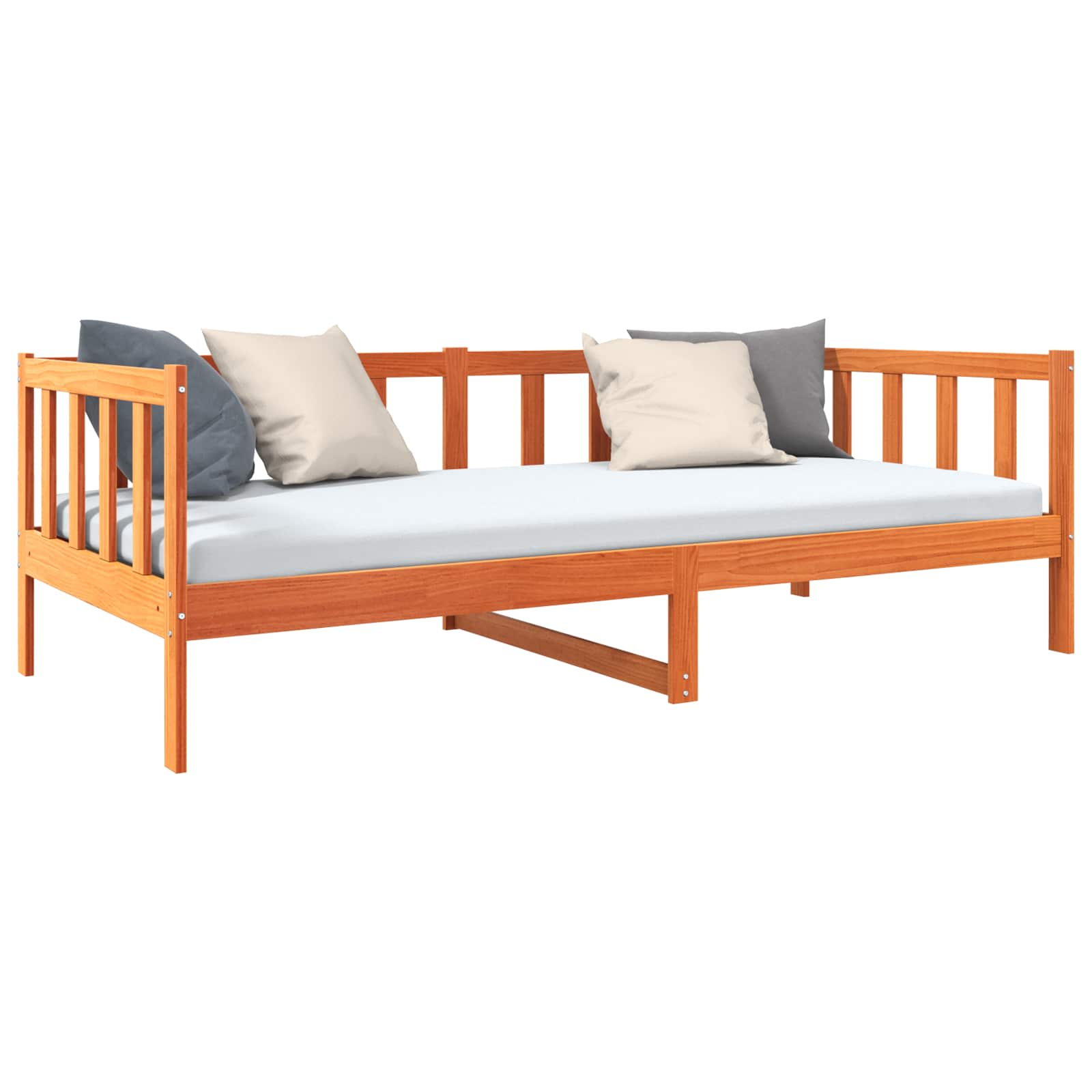 Bedframe met hoofdeinde Wasbruin 90 x 190 cm Massief grenenhout is nu te koop bij PeponiXL, paradijselijk wonen!