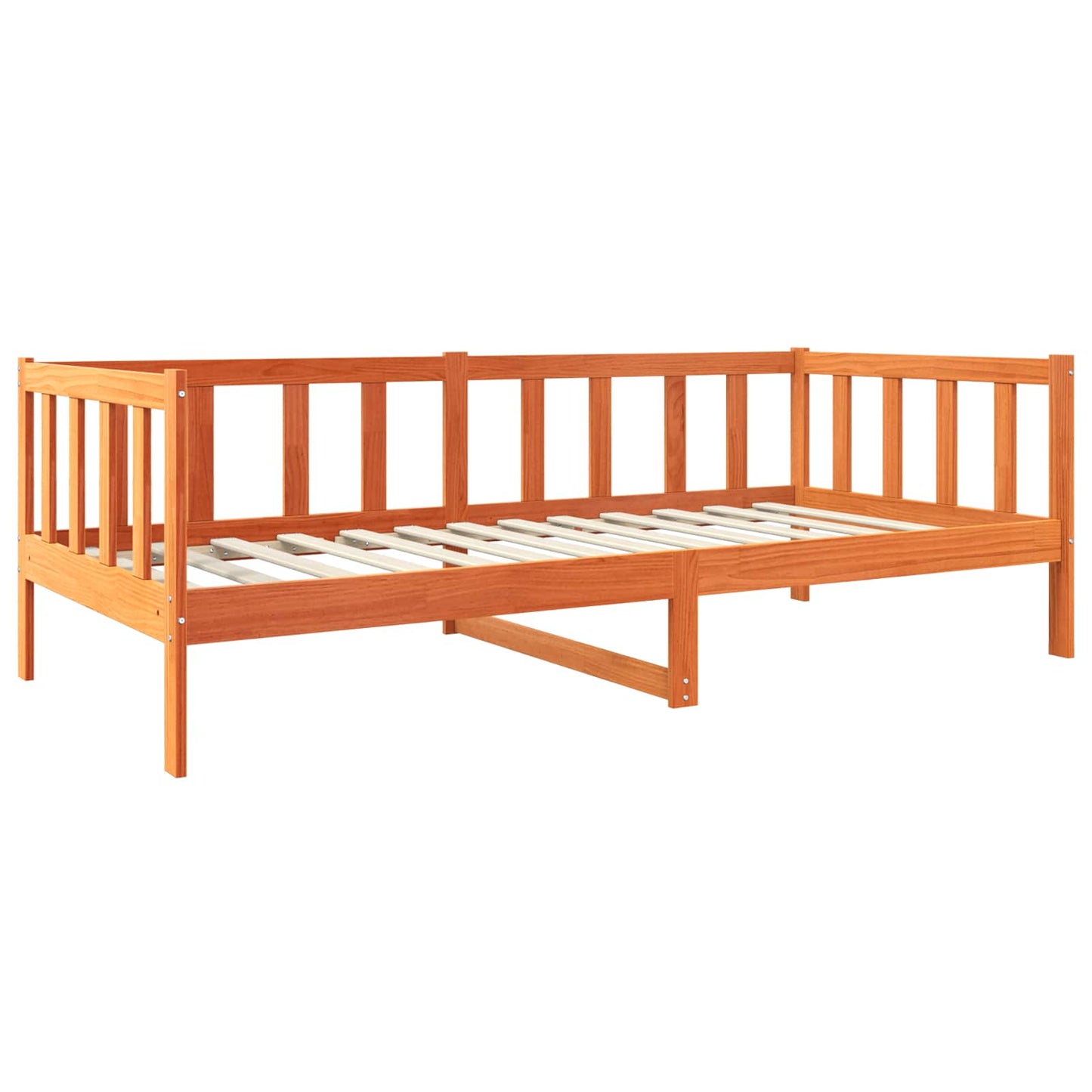 Bedframe met hoofdeinde Wasbruin 90 x 190 cm Massief grenenhout is nu te koop bij PeponiXL, paradijselijk wonen!