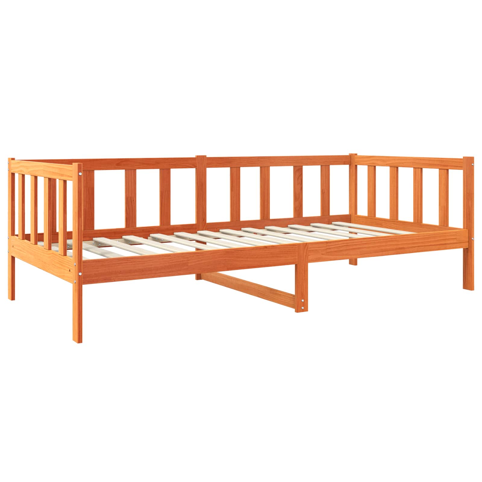 Bedframe met hoofdeinde Wasbruin 90 x 190 cm Massief grenenhout is nu te koop bij PeponiXL, paradijselijk wonen!