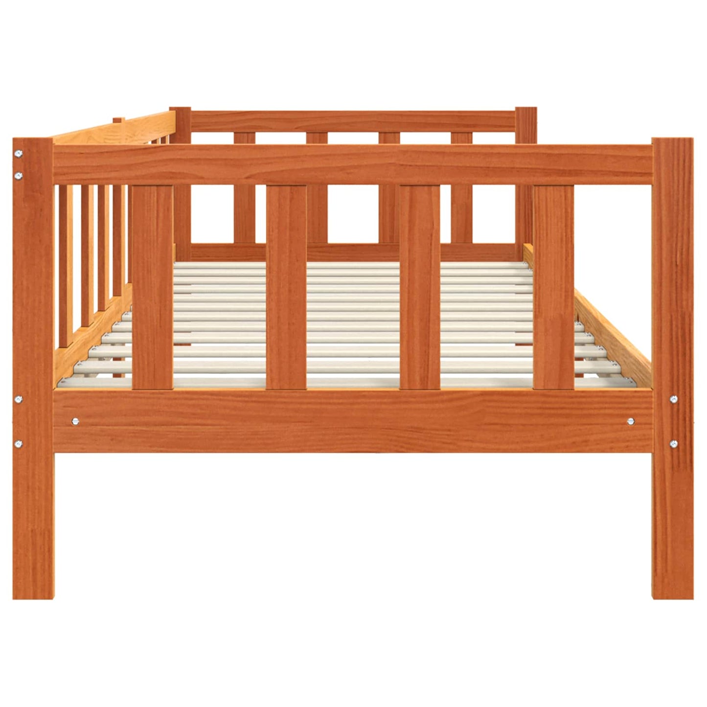 Bedframe met hoofdeinde Wasbruin 90 x 190 cm Massief grenenhout is nu te koop bij PeponiXL, paradijselijk wonen!