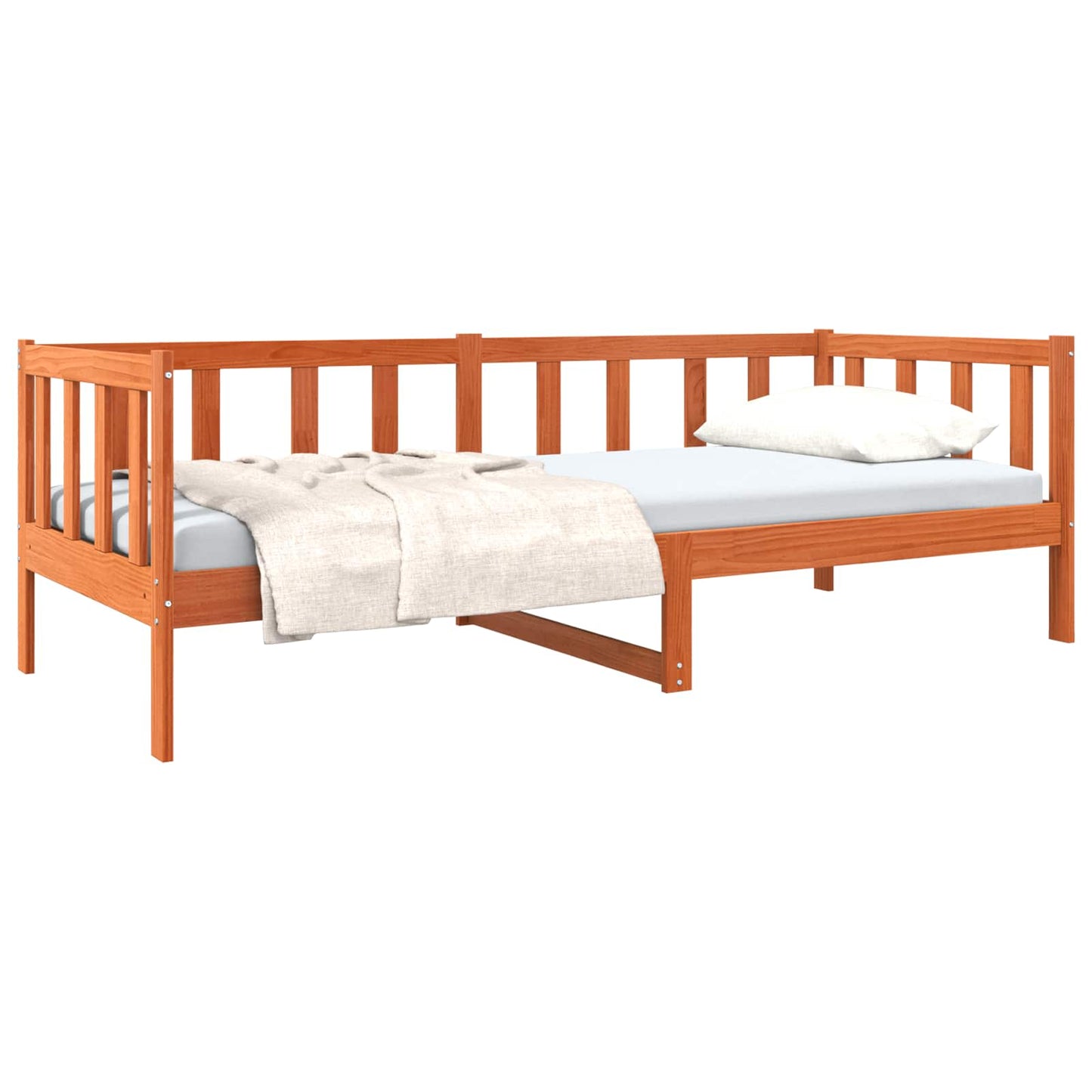 Bedframe met hoofdeinde Wasbruin 80 x 200 cm Massief grenenhout is nu te koop bij PeponiXL, paradijselijk wonen!