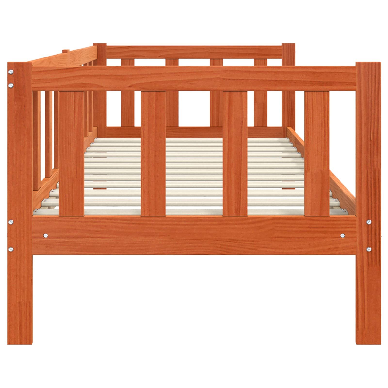 Bedframe met hoofdeinde Wasbruin 90 x 190 cm Massief grenenhout is nu te koop bij PeponiXL, paradijselijk wonen!