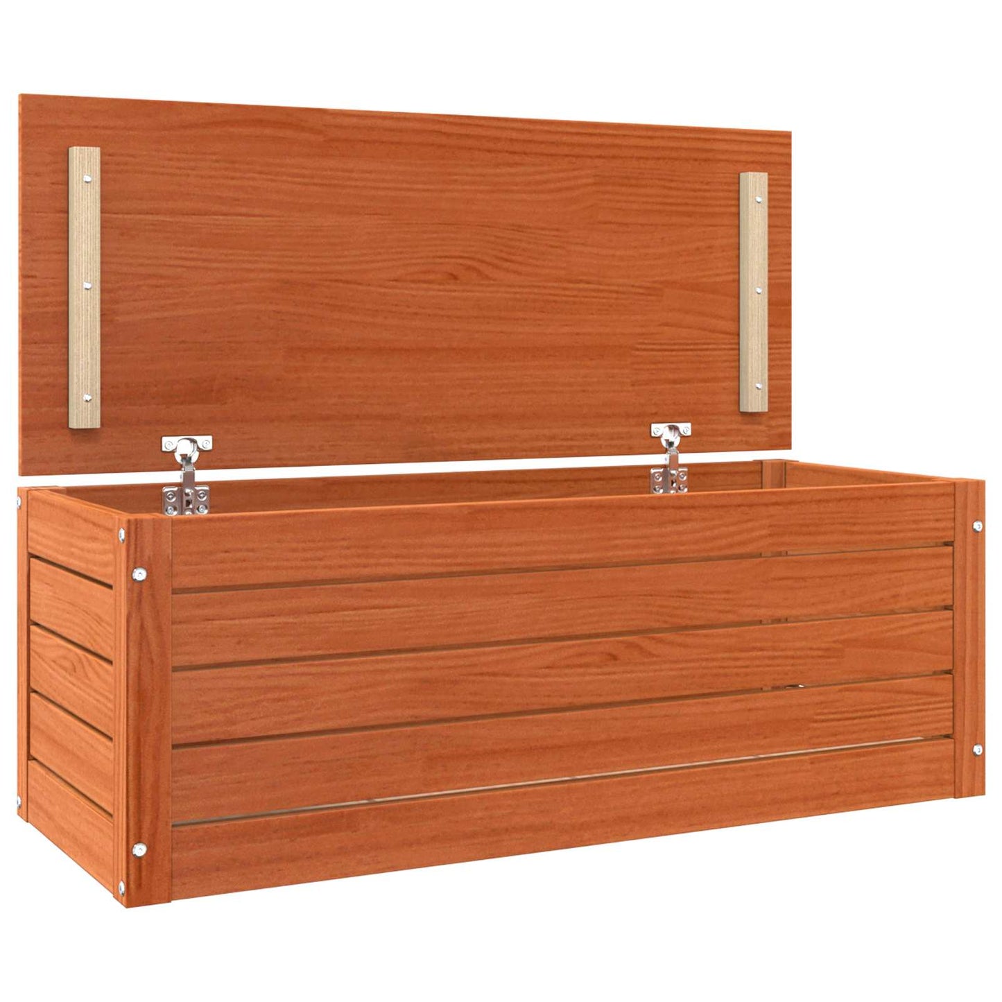 Opbergbox Wasbruin 89 x 36,5 x 33 cm Massief grenenhout is nu te koop bij PeponiXL, paradijselijk wonen!