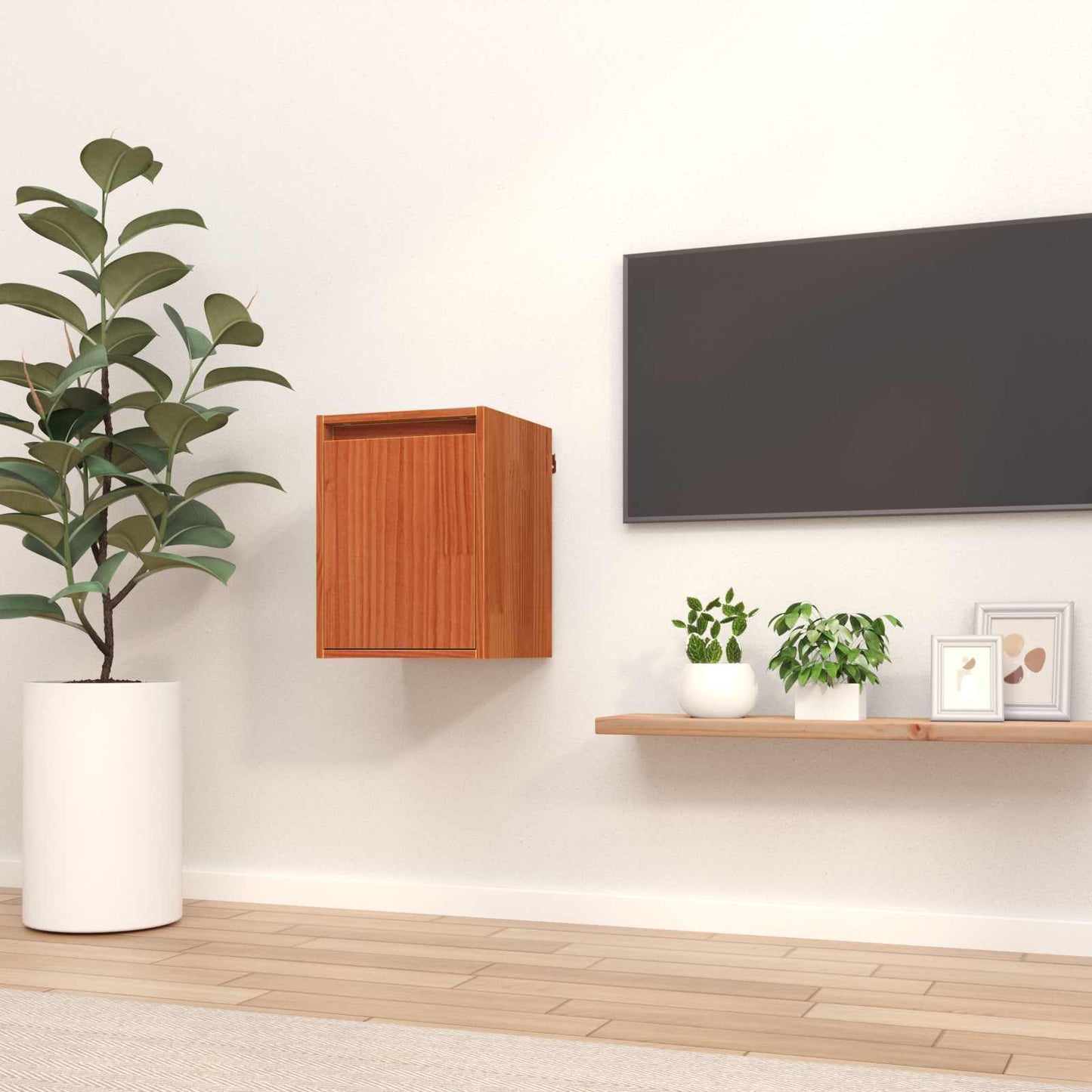Wandkast met opslag Wasbruin 30 x 30 x 40 cm Massief grenenhout is nu te koop bij PeponiXL, paradijselijk wonen!
