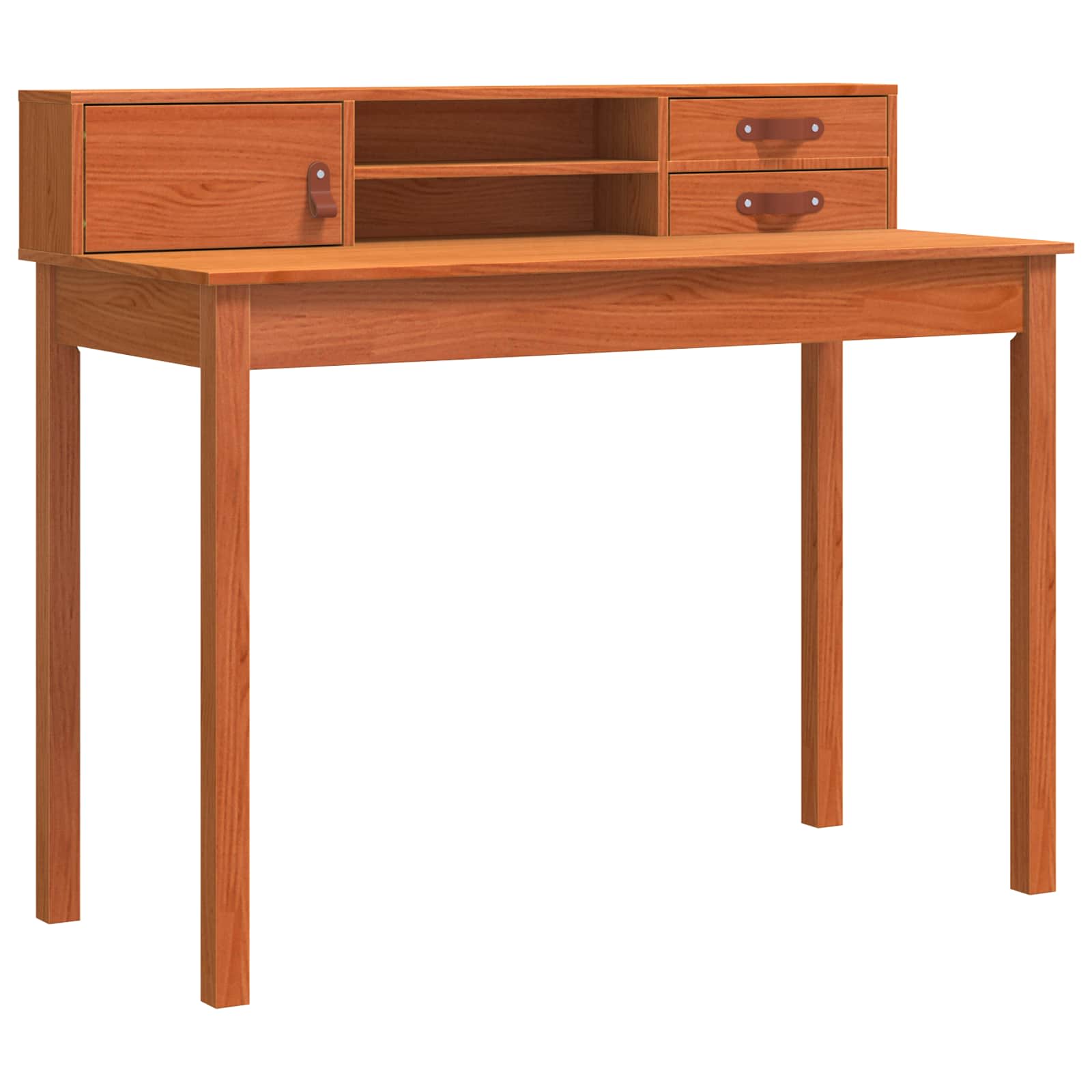 Bureau met lade Wasbruin 110 x 50 x 93 cm Massief Grenen Hout is nu te koop bij PeponiXL, paradijselijk wonen!