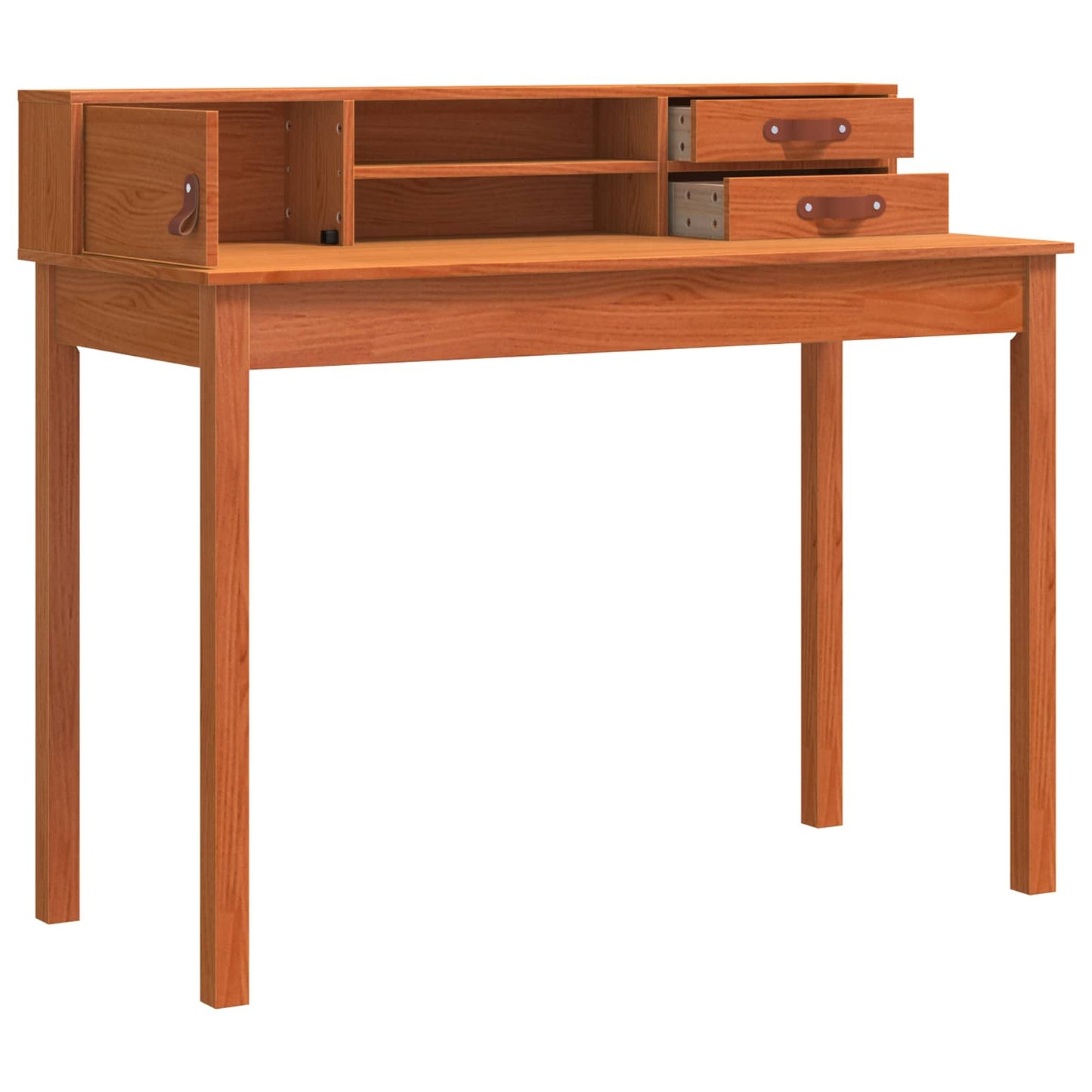 Bureau met lade Wasbruin 110 x 50 x 93 cm Massief Grenen Hout is nu te koop bij PeponiXL, paradijselijk wonen!