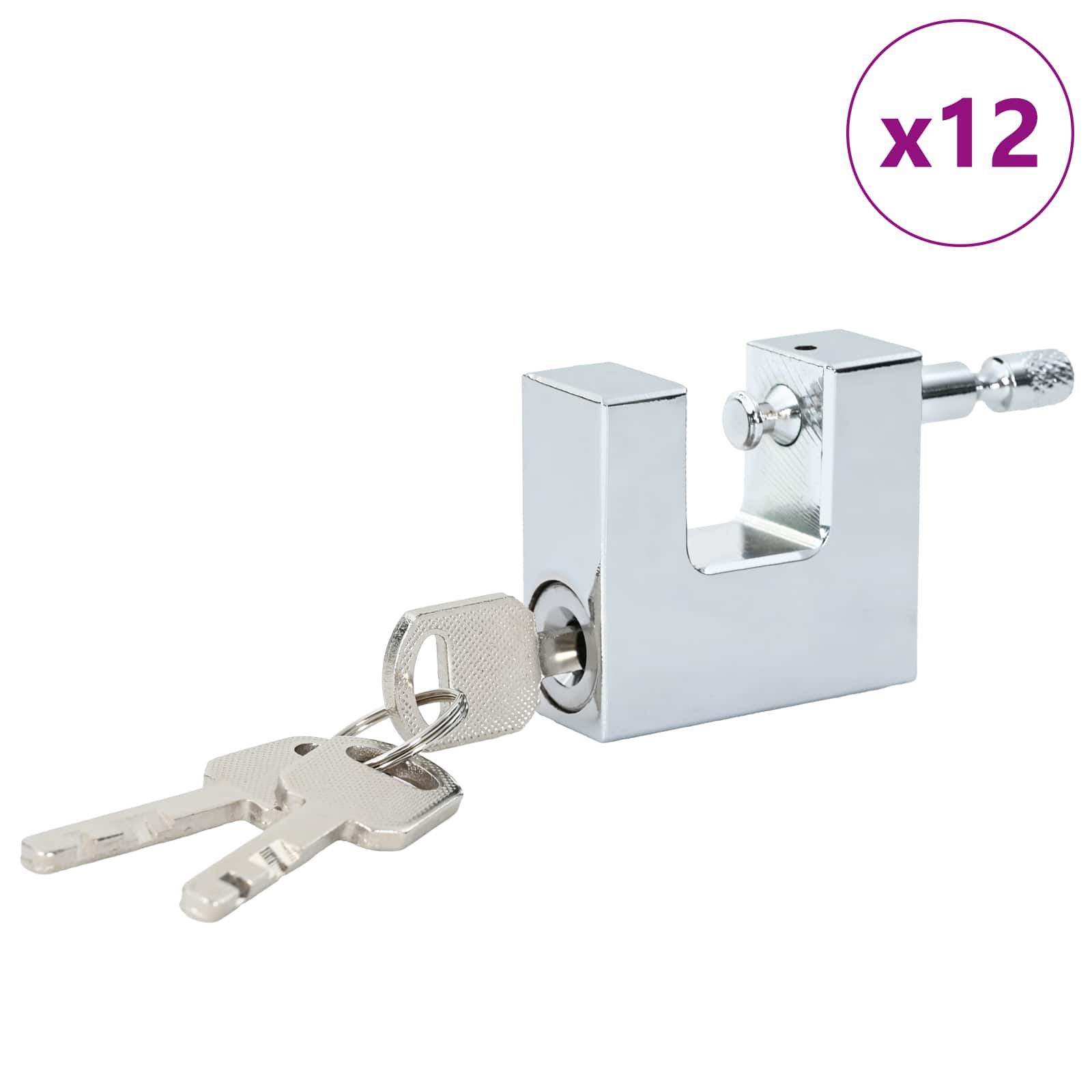 Hangslot 12 pcs Zilver Staal is nu te koop bij PeponiXL, paradijselijk wonen!