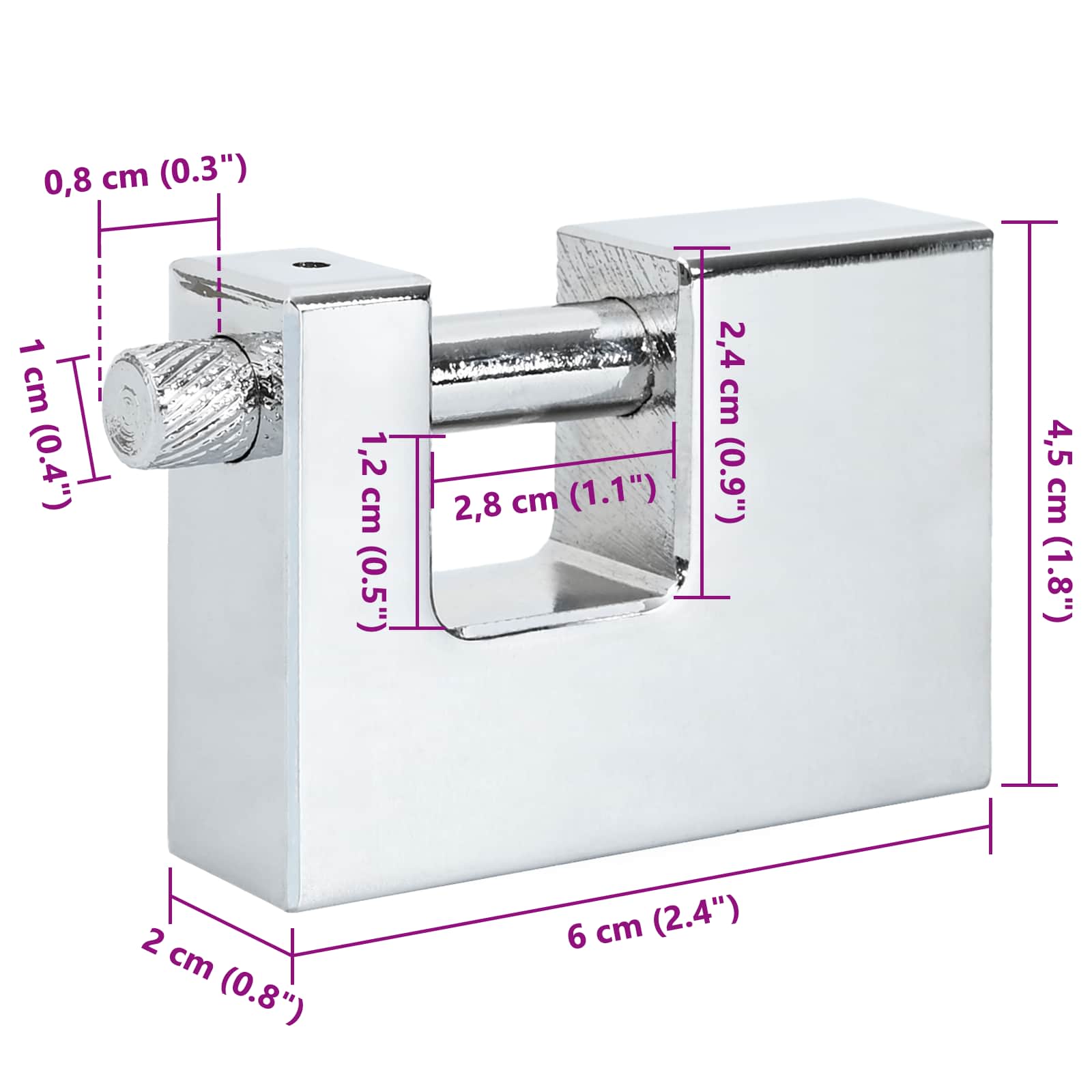 Hangslot 2 pcs Zilver Staal is nu te koop bij PeponiXL, paradijselijk wonen!