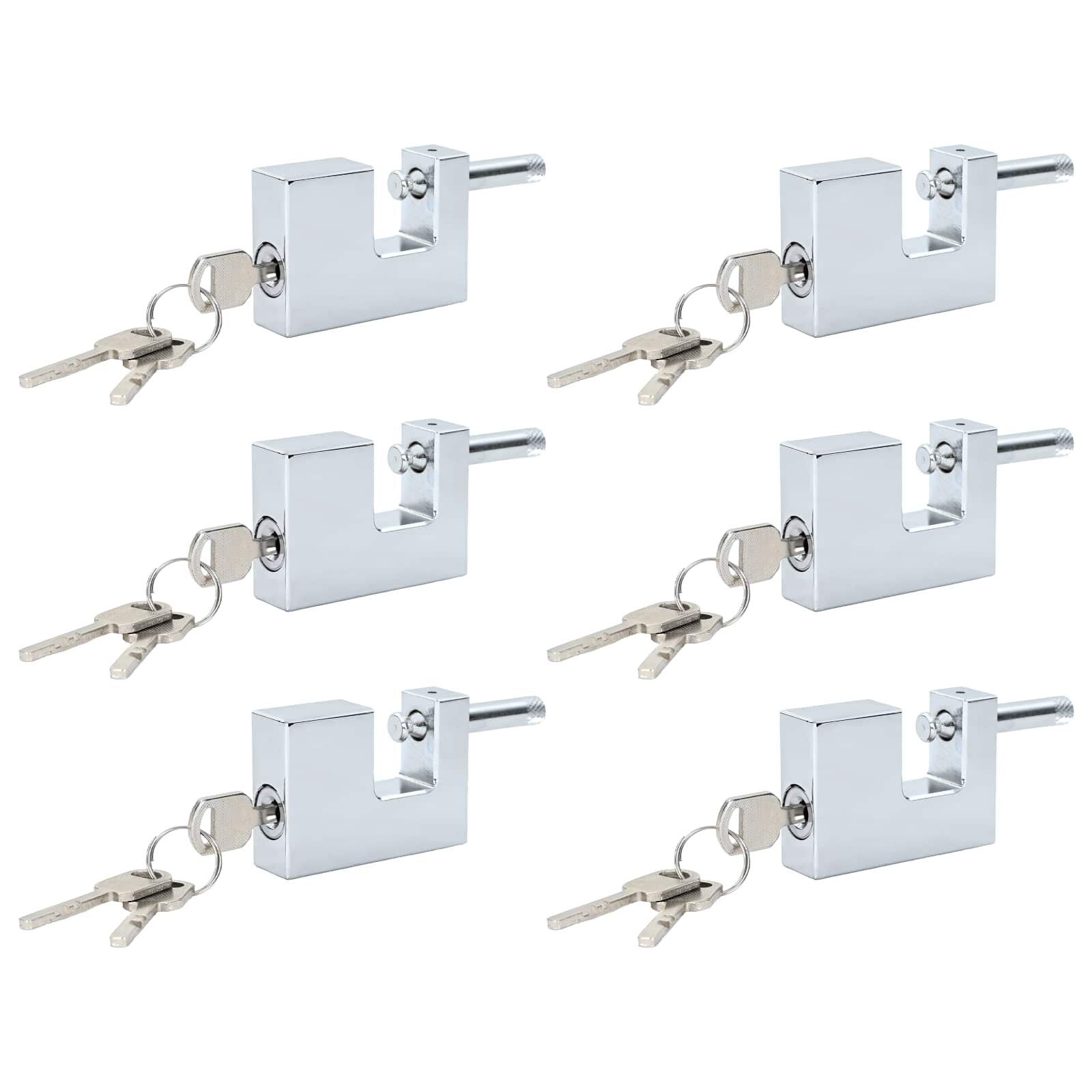Hangslot 6 pcs Zilver Staal is nu te koop bij PeponiXL, paradijselijk wonen!