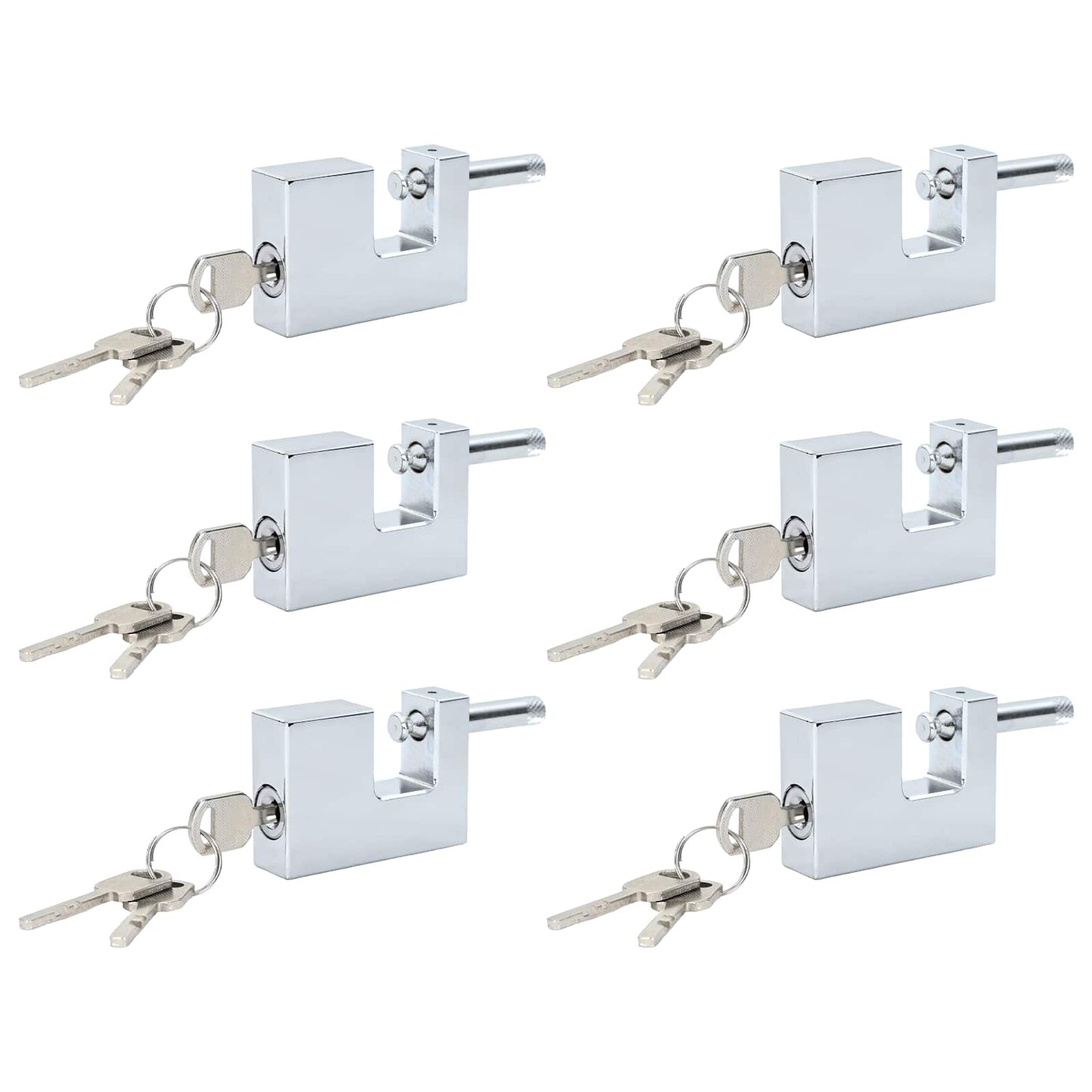 Hangslot 6 pcs Zilver Staal is nu te koop bij PeponiXL, paradijselijk wonen!