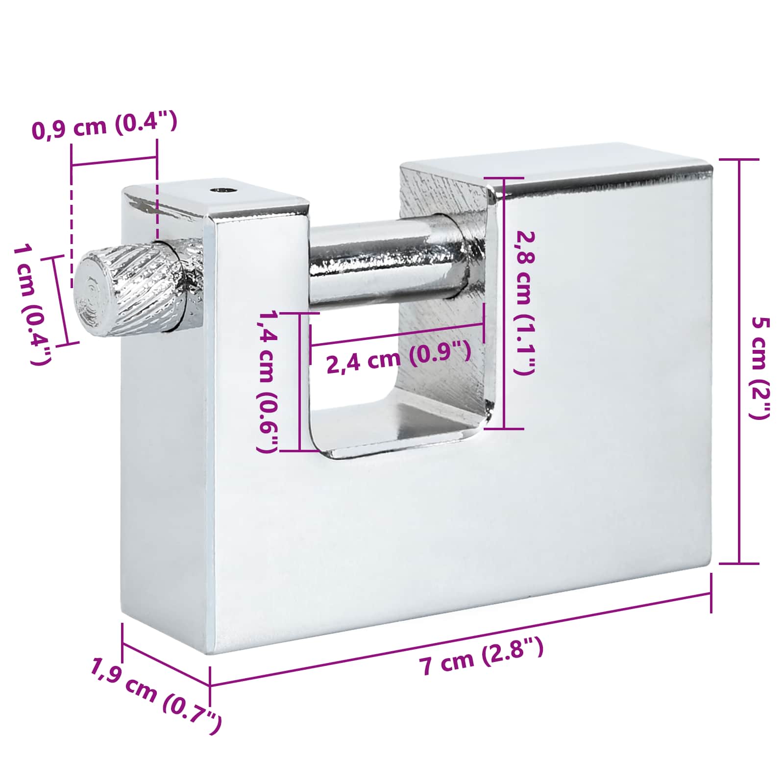 Hangslot 12 pcs Zilver Staal is nu te koop bij PeponiXL, paradijselijk wonen!