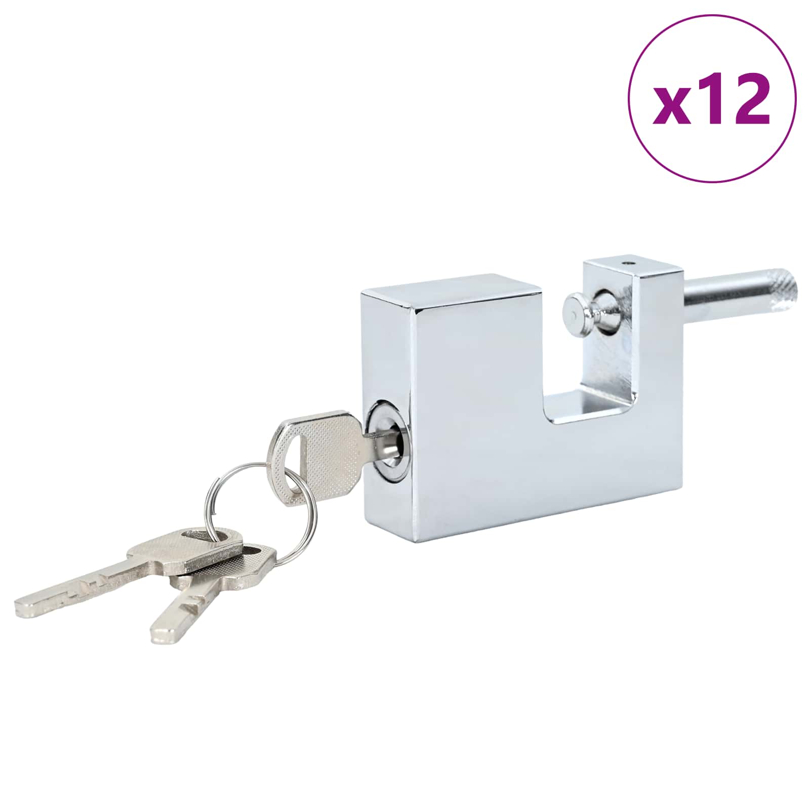Hangslot 12 pcs Zilver Staal is nu te koop bij PeponiXL, paradijselijk wonen!