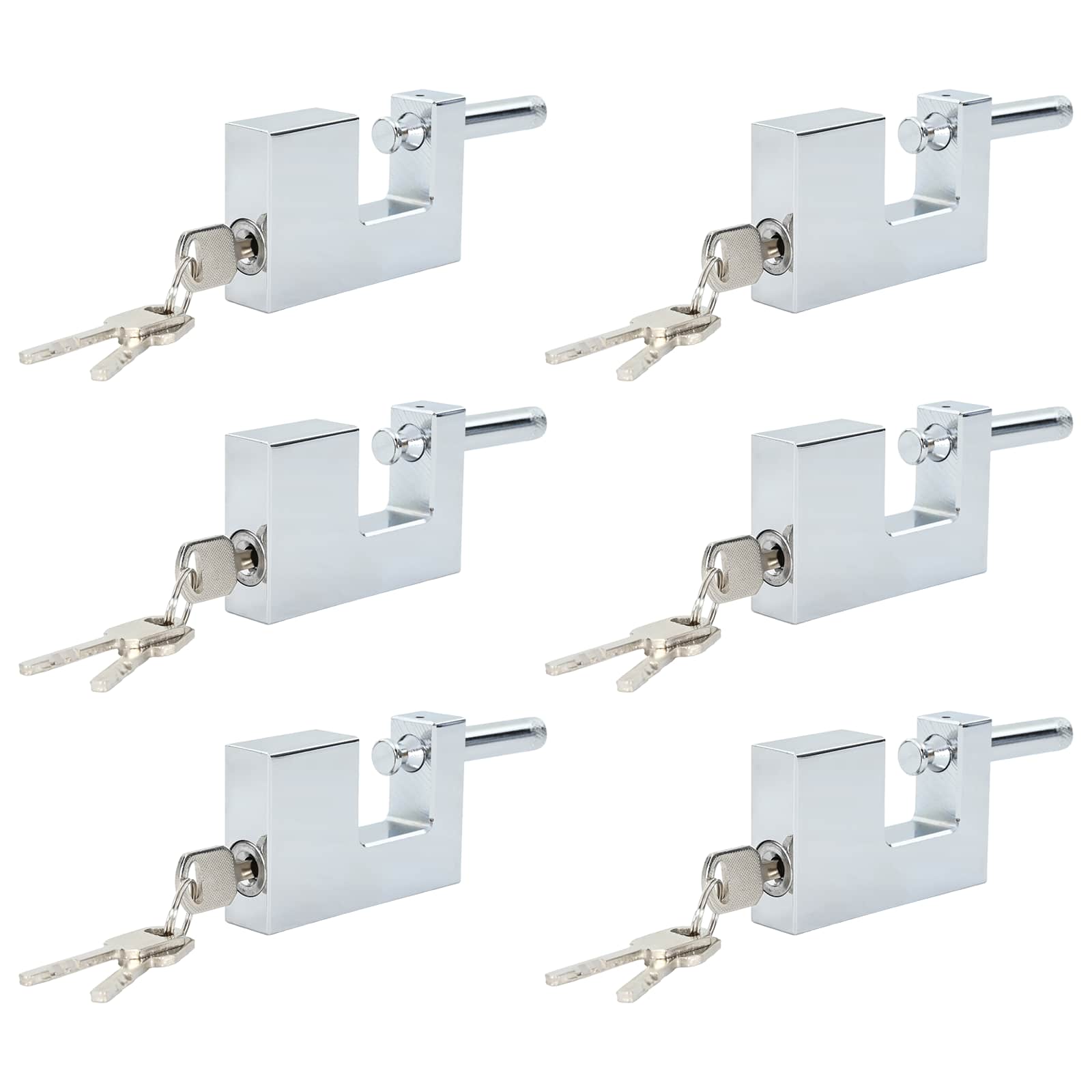Hangslot 6 pcs Zilver Staal is nu te koop bij PeponiXL, paradijselijk wonen!