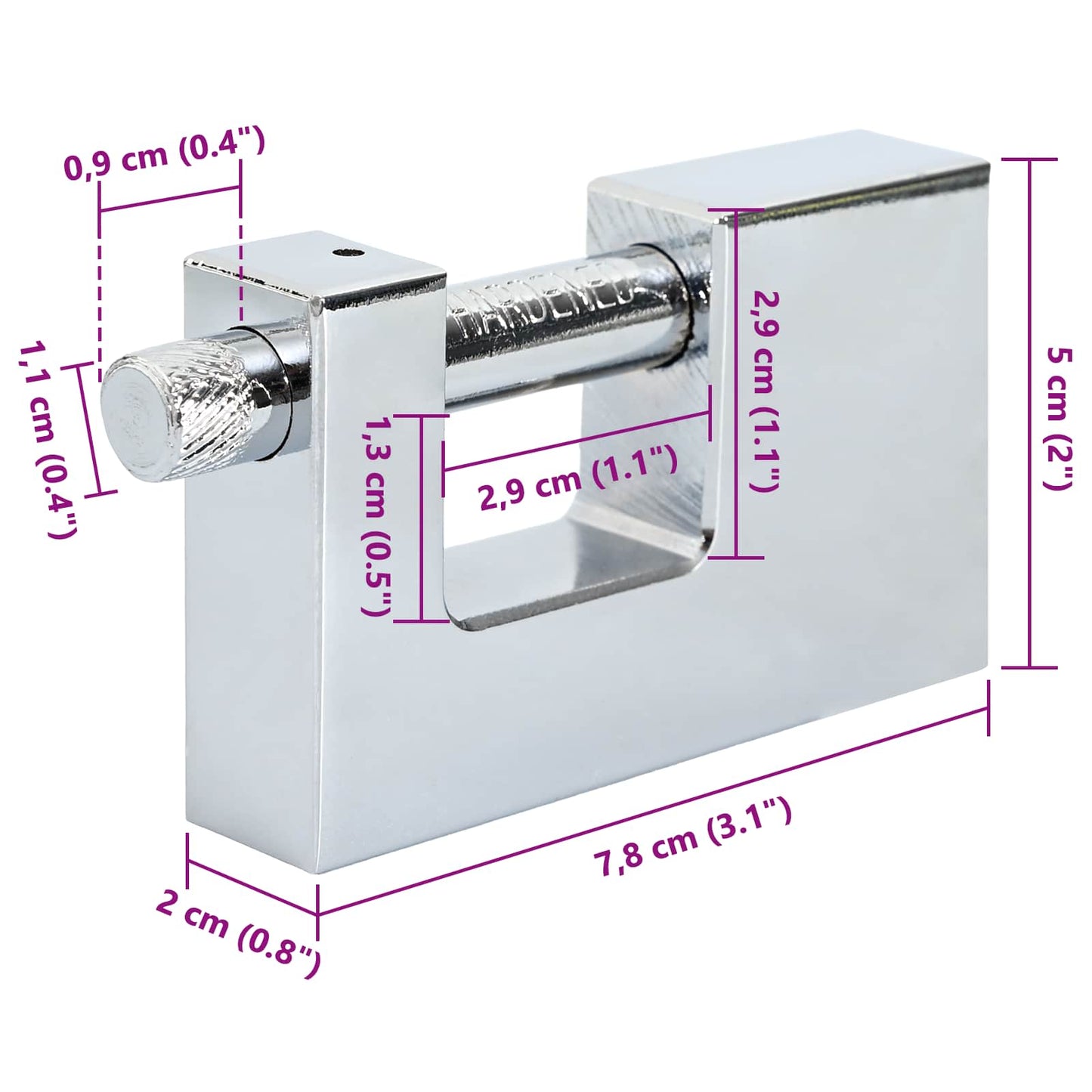 Hangslot 6 pcs Zilver Staal is nu te koop bij PeponiXL, paradijselijk wonen!