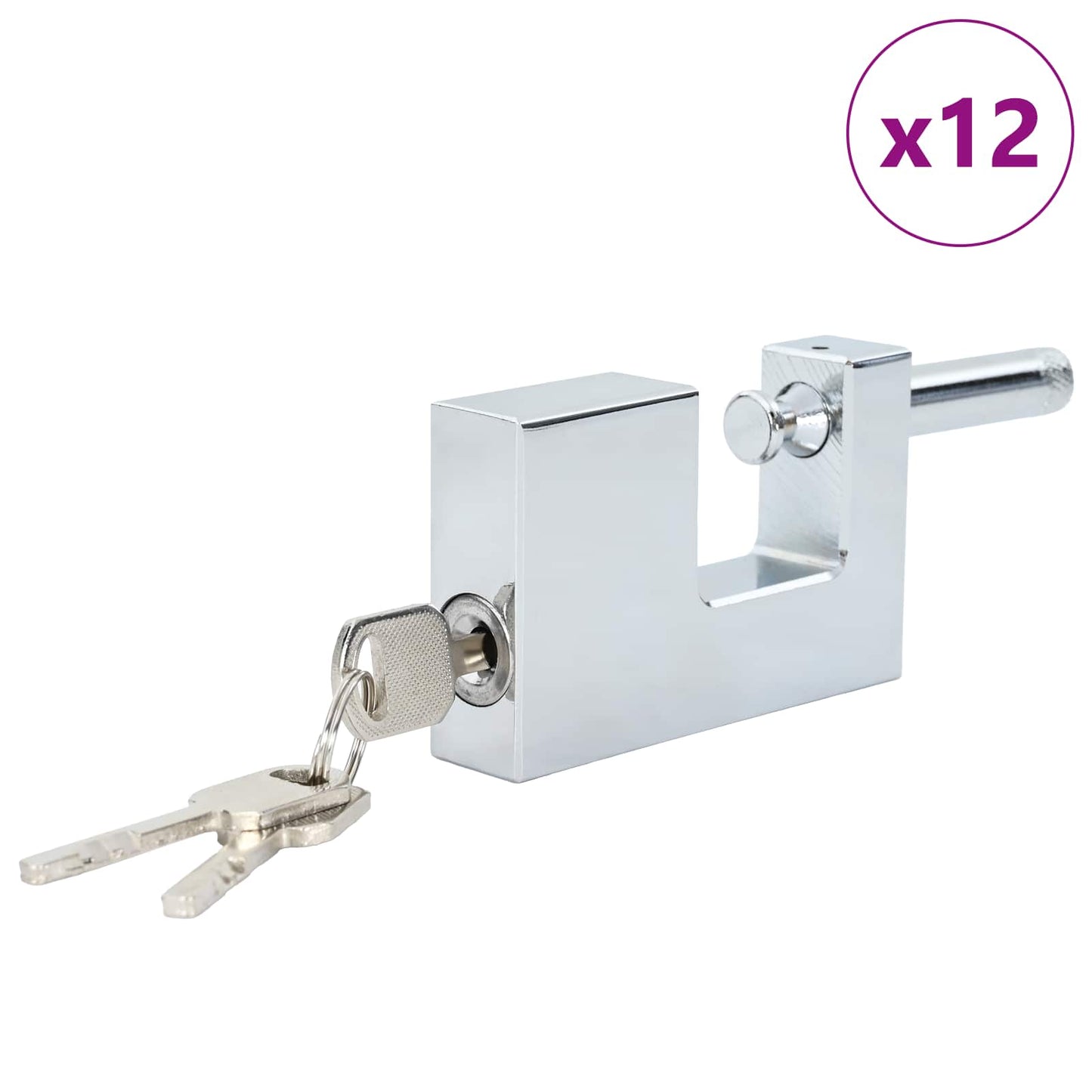 Hangslot 12 pcs Zilver Staal is nu te koop bij PeponiXL, paradijselijk wonen!