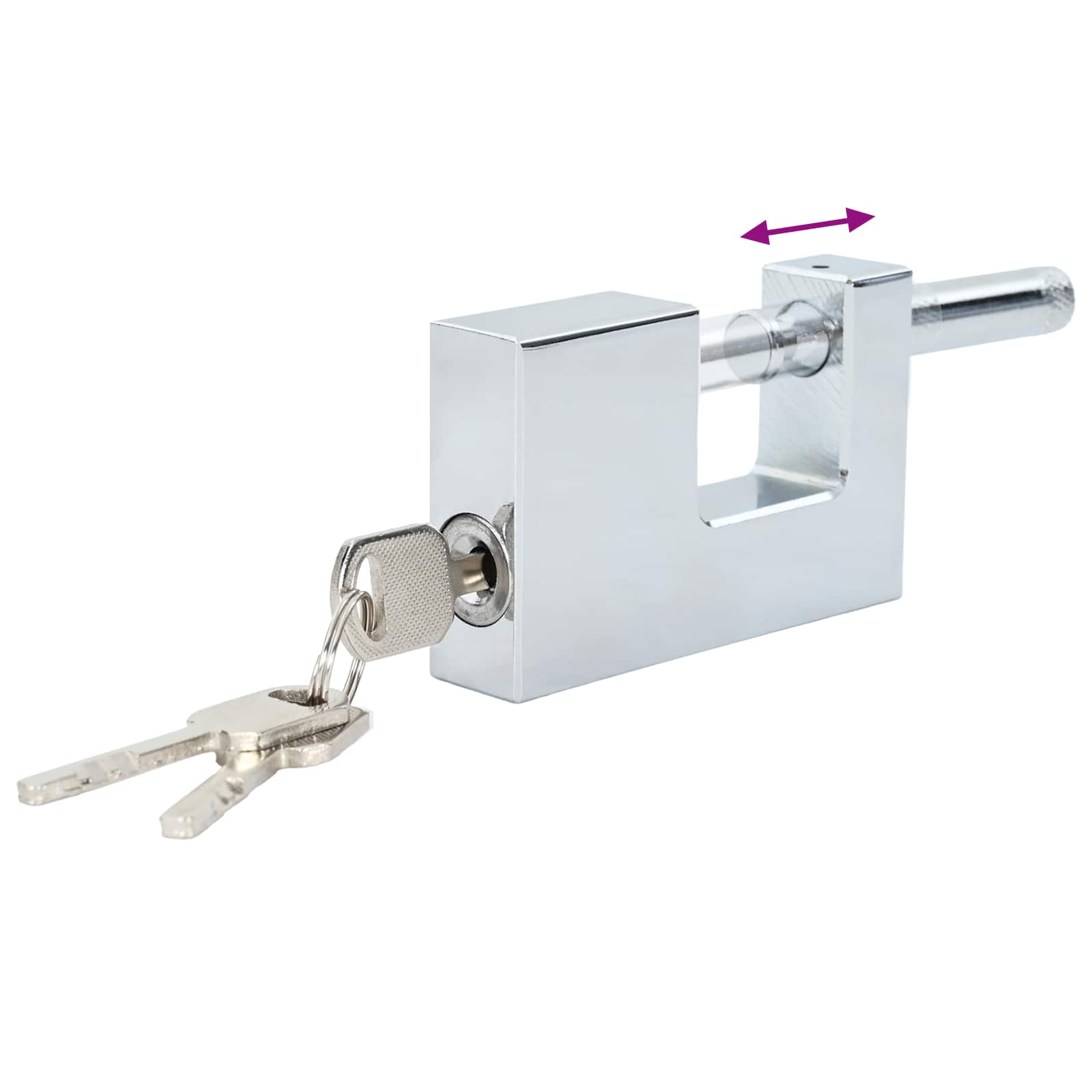 Hangslot 2 pcs Zilver Staal is nu te koop bij PeponiXL, paradijselijk wonen!