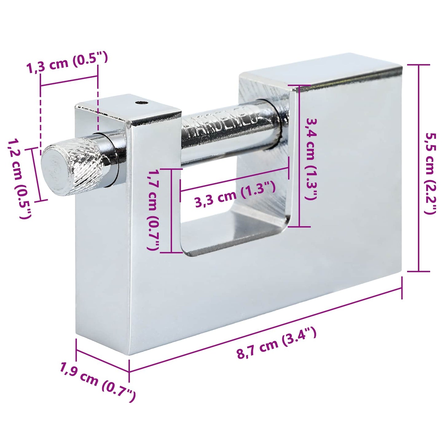 Hangslot 2 pcs Zilver Staal is nu te koop bij PeponiXL, paradijselijk wonen!