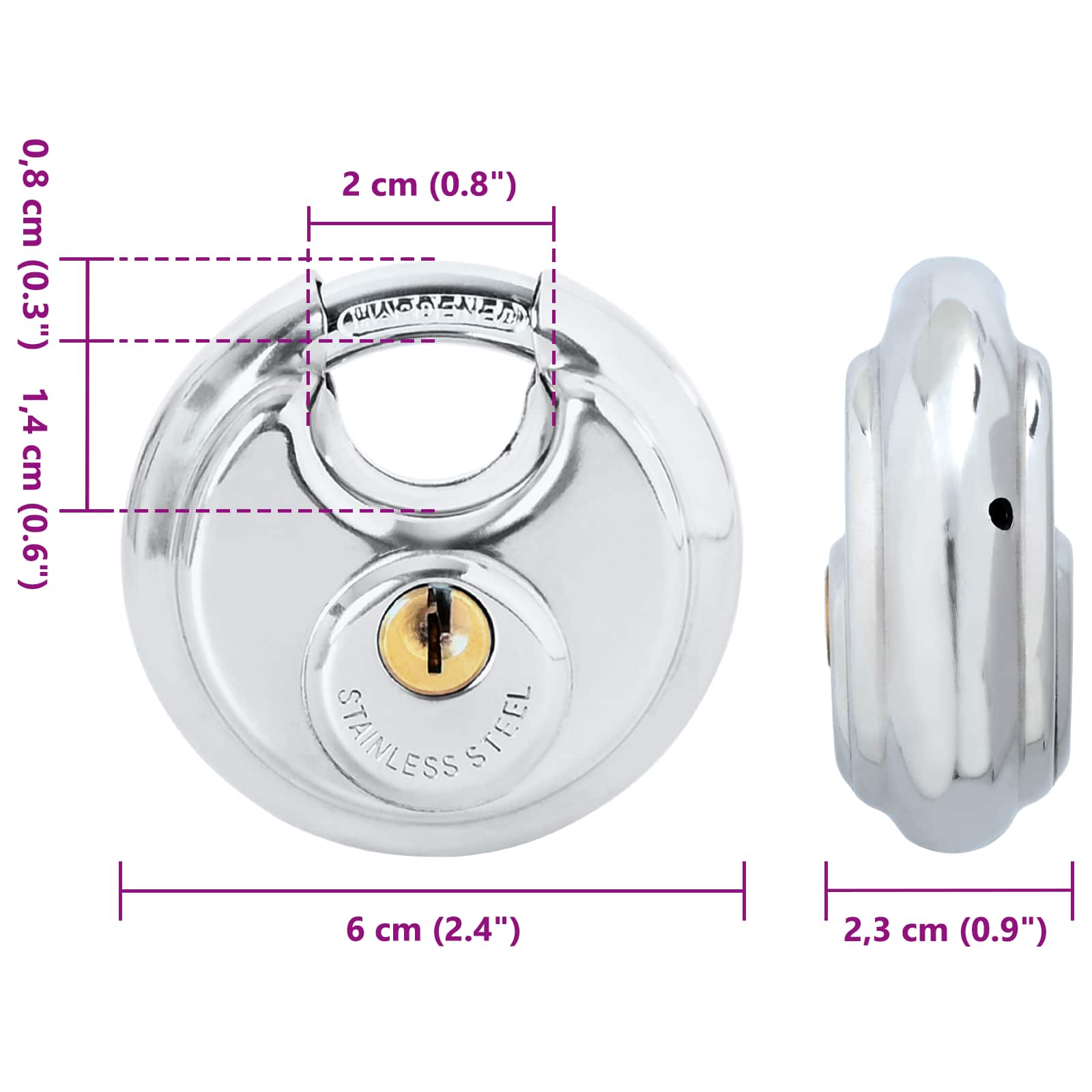 Discusloten met sleutels 2 pcs Zilver 6 x 2.3 x 6 cm is nu te koop bij PeponiXL, paradijselijk wonen!
