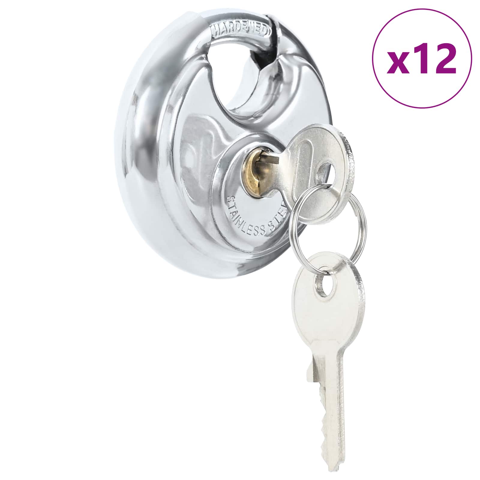 Discusloten met sleutels 12 pcs Zilver 6 x 2.3 x 6 cm is nu te koop bij PeponiXL, paradijselijk wonen!