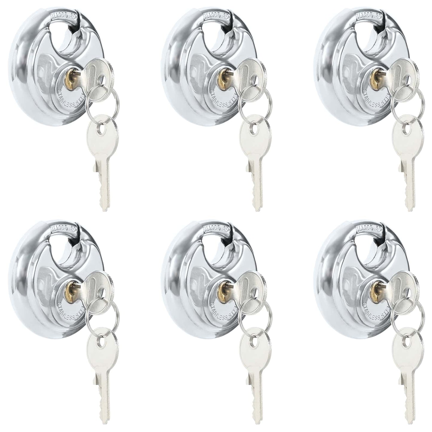 Discusloten met sleutels 6 pcs Zilver 7 x 2,4 x 7 cm is nu te koop bij PeponiXL, paradijselijk wonen!