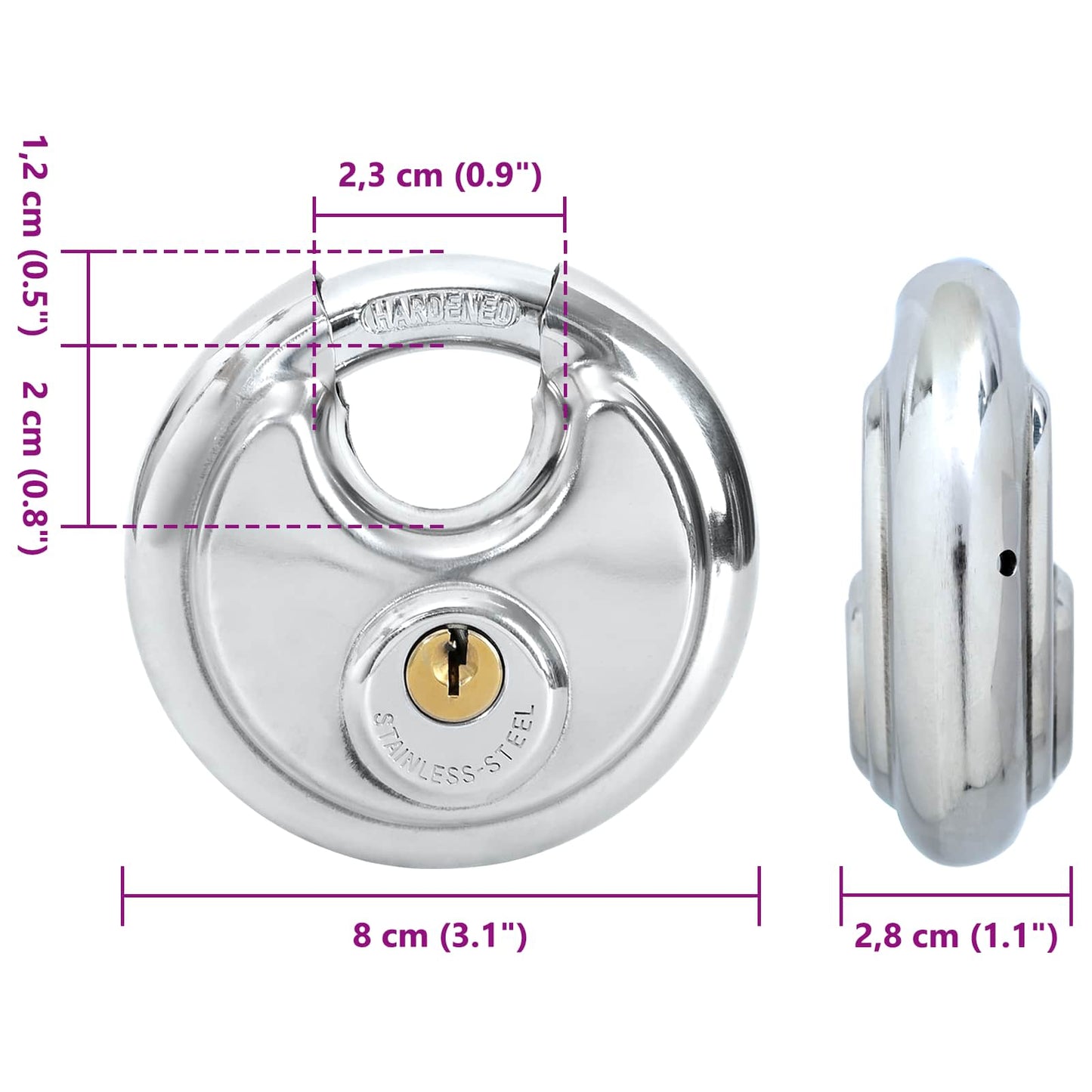 Discusloten met sleutels 2 pcs Zilver 8 x 2.8 x 8 cm is nu te koop bij PeponiXL, paradijselijk wonen!
